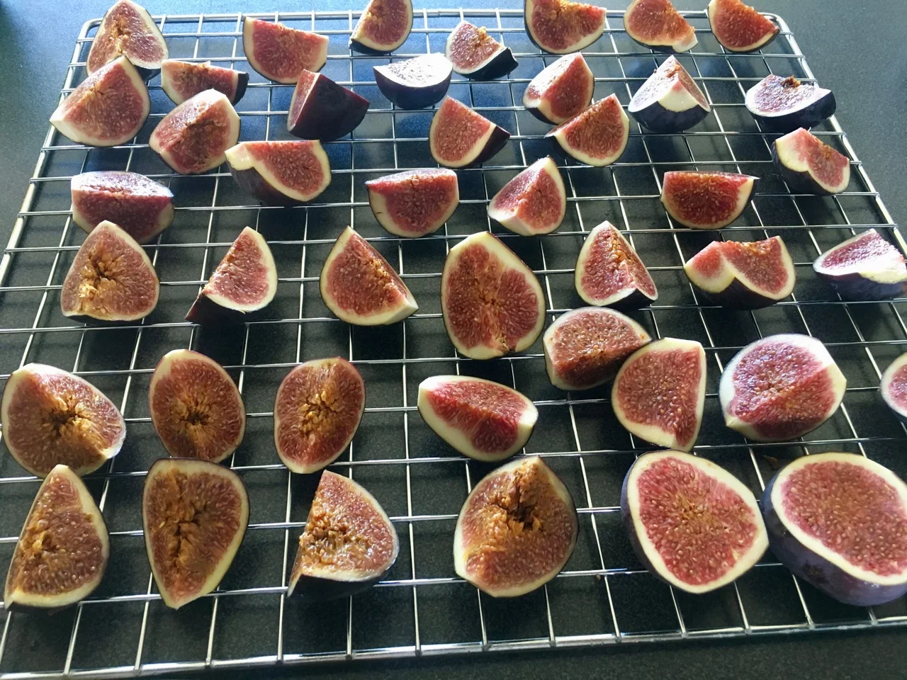 Figs waiting to go into the dehydrator