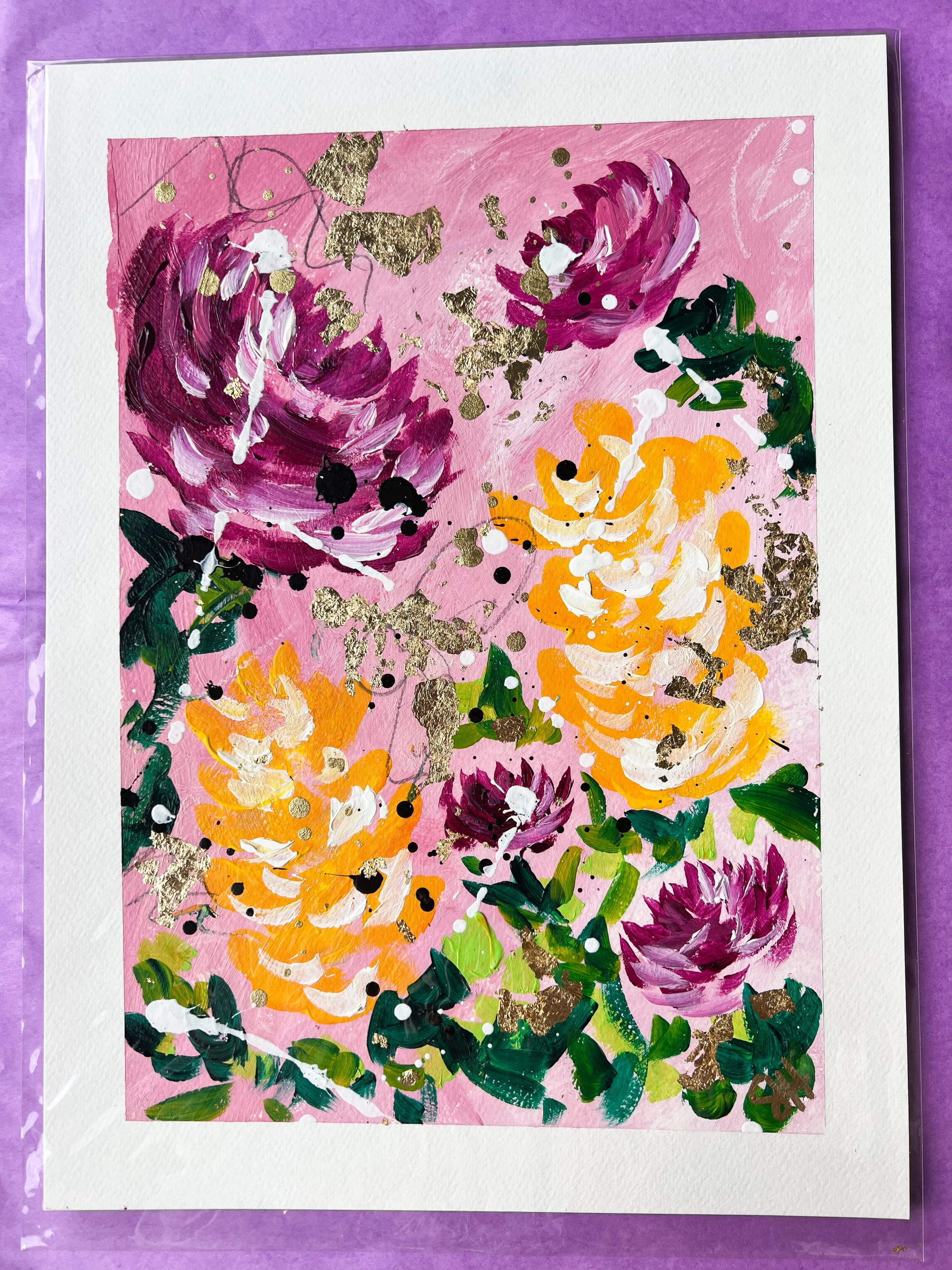 Yellow and Pink Floral