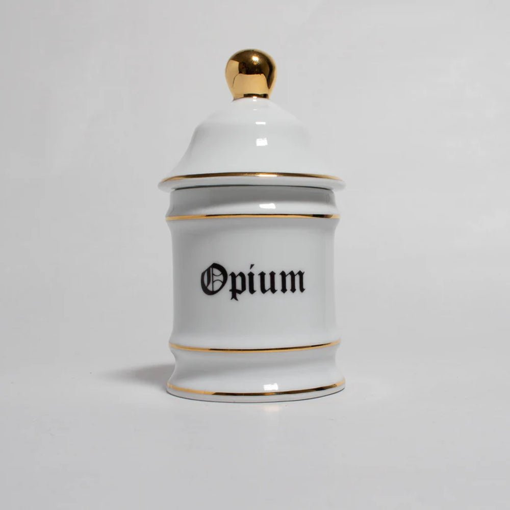 Pot d’apothicaire alba ignis drogueries opium décalé porcelaine limoges