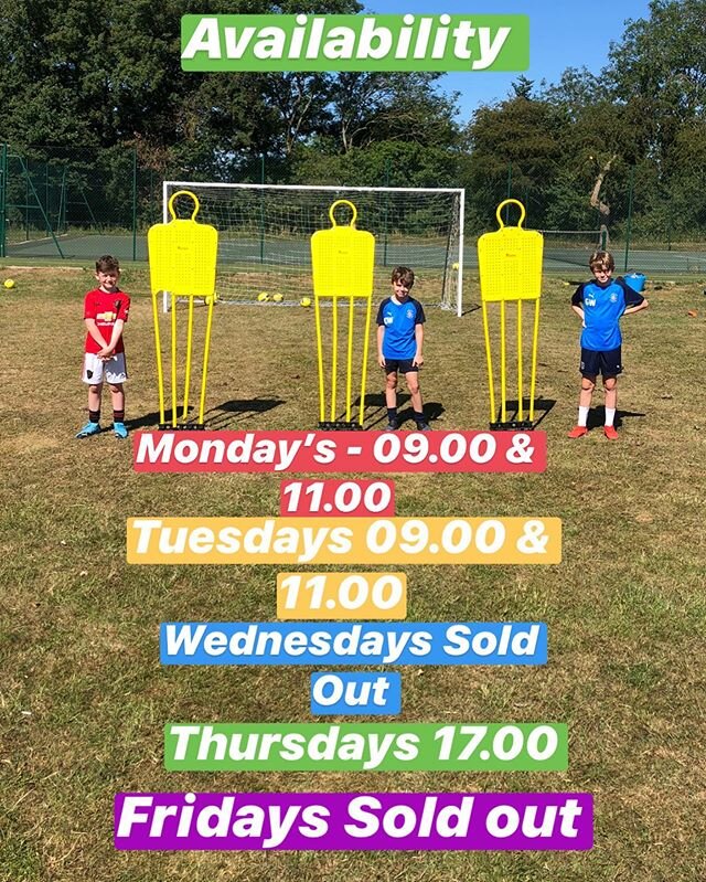 ✅1-2-1 &amp; Small Group Sessions availability. We will be extending our programme after the academic year comes to a close and running x4 Full days of sessions.