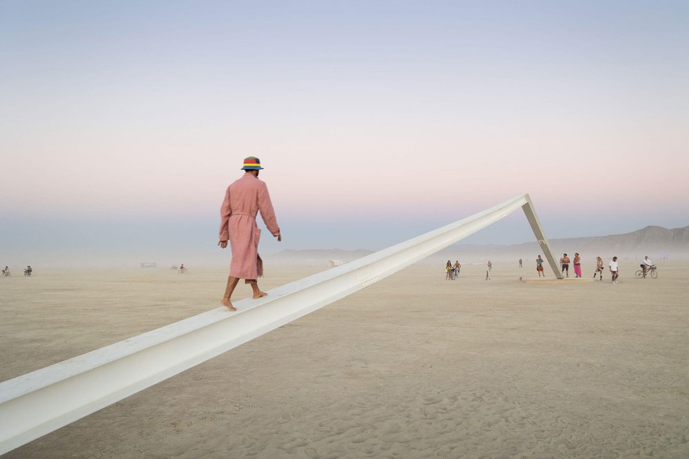 Beam, my favourite art piece this year. By Benjamin Langholz with engineering by Amihay Gonen