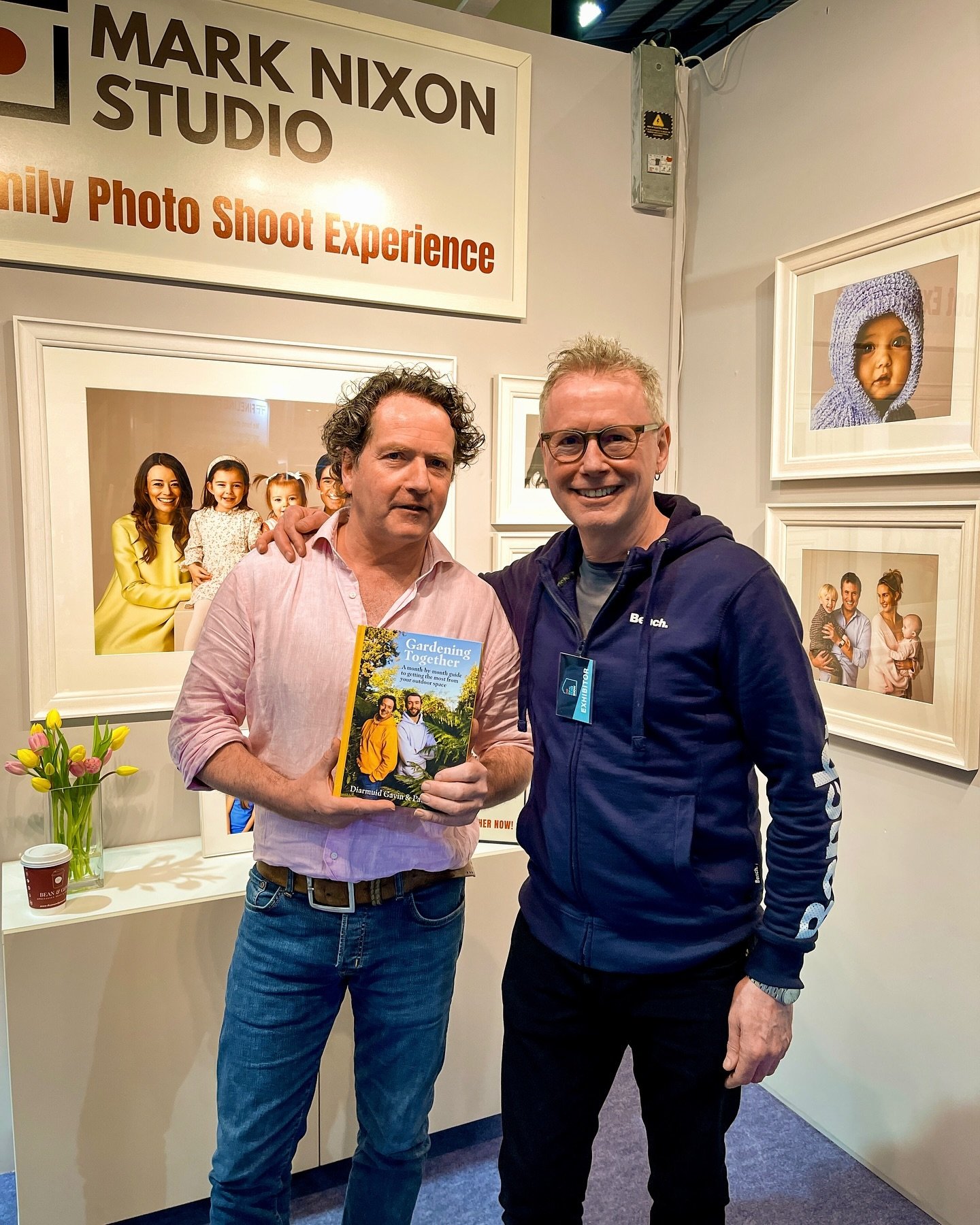 We&rsquo;re at The Ideal Home Exhibition this weekend and look who just stopped by holding a copy of his latest book that I shot the cover for @diarmuidgavin  Diarmuid was also the first guest on my &ldquo;6 Photographs&rdquo; podcast. Link in bio.  