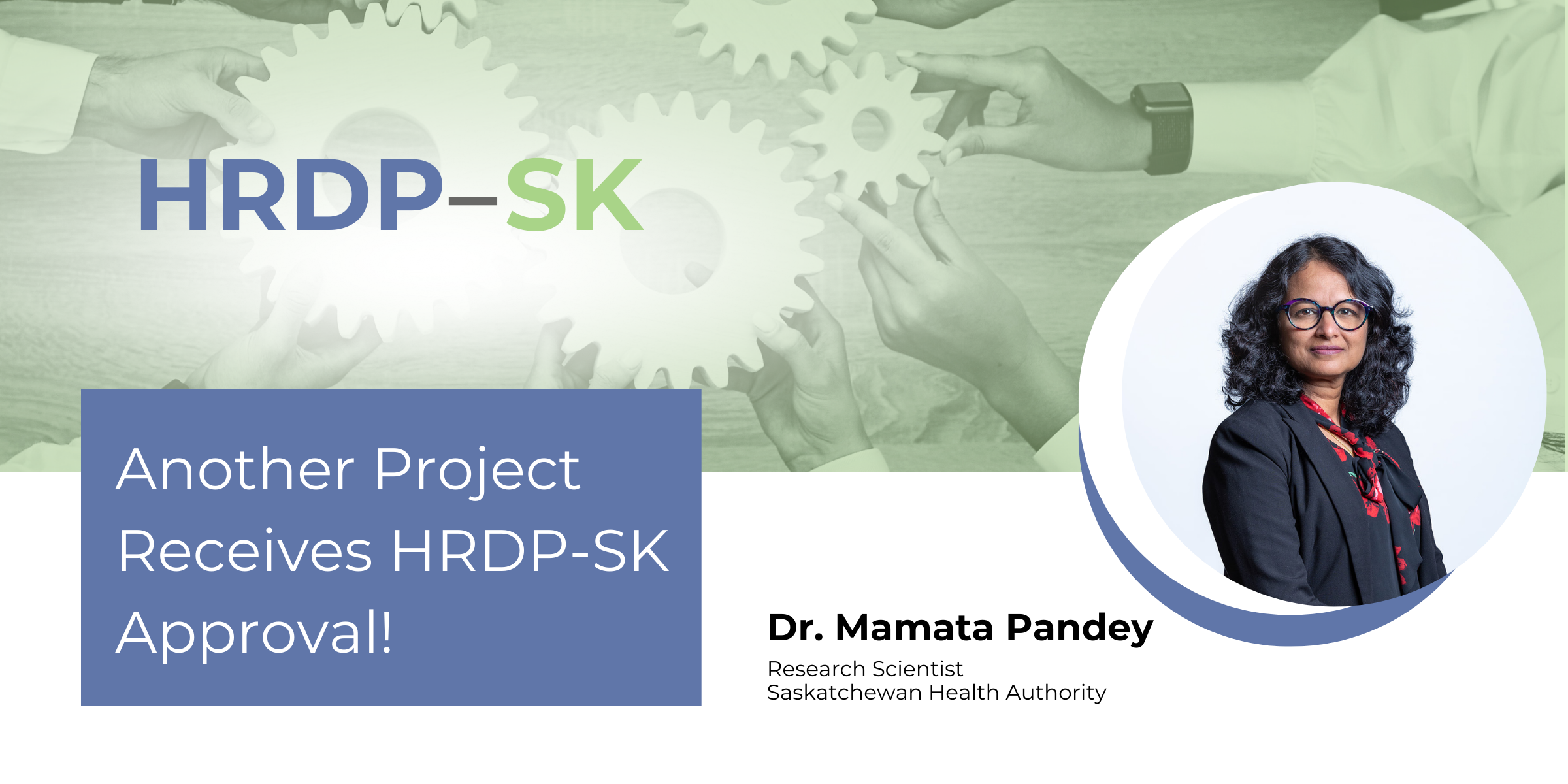Dr. Mamata Pandey has been approved to start research using HRDP-SK data!