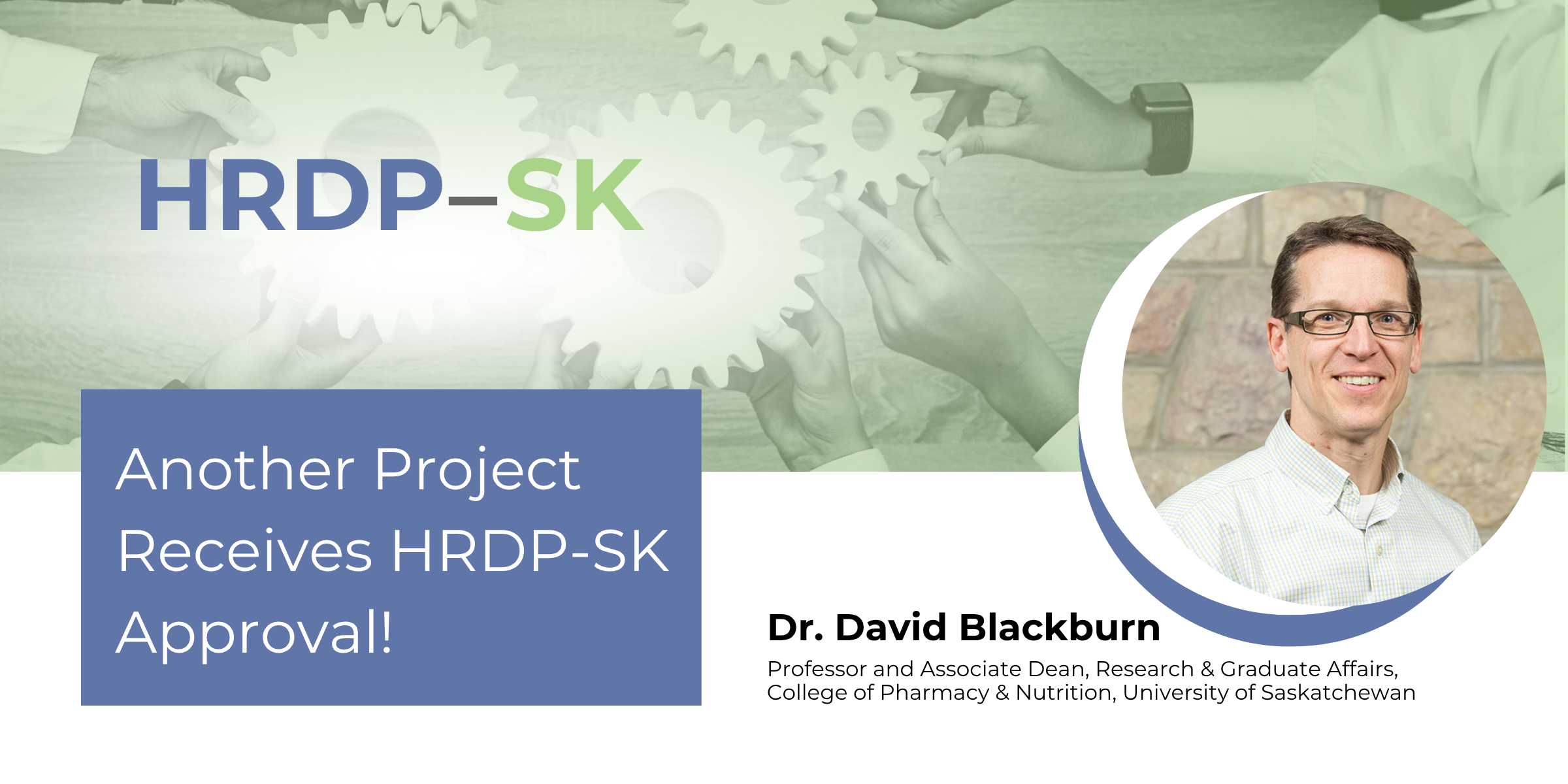 Congratulations to Dr. Blackburn and his team for joining those using HRDP-SK data to improve health research in Saskatchewan!