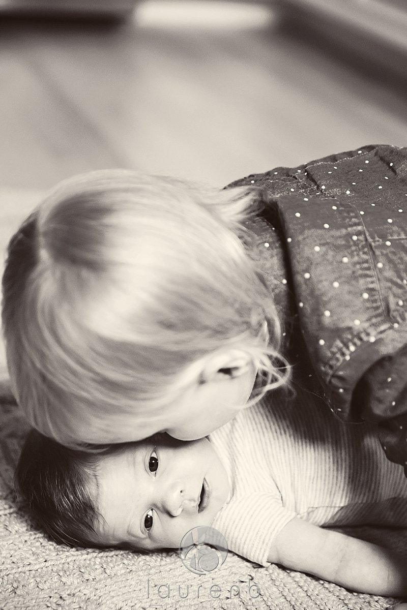 Minneapolis In Home Newborn Portraits Sisters