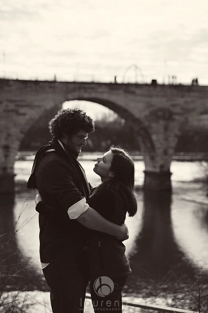 Minneapolis Fall Engagement Couple Session St. Anthony Main