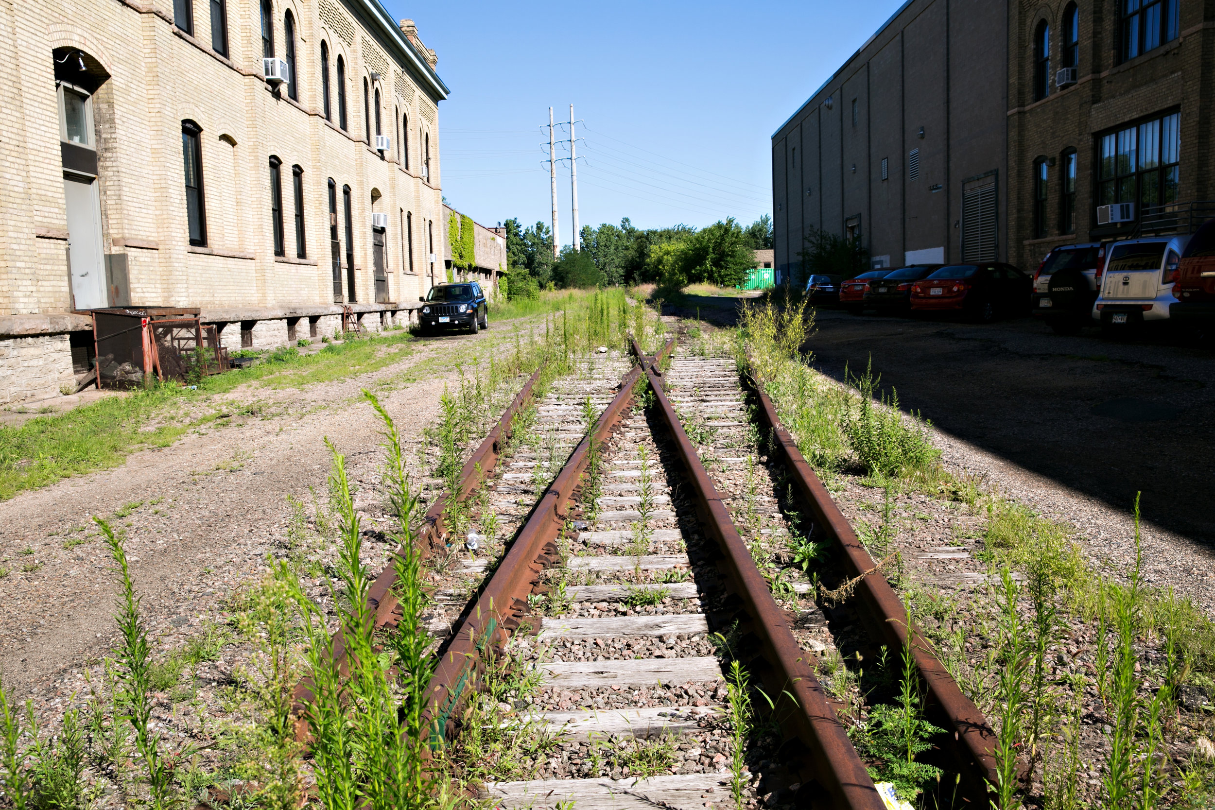 Northeast Minneapolis Studio Lauren B. Photography Railroad Tracks along side of building