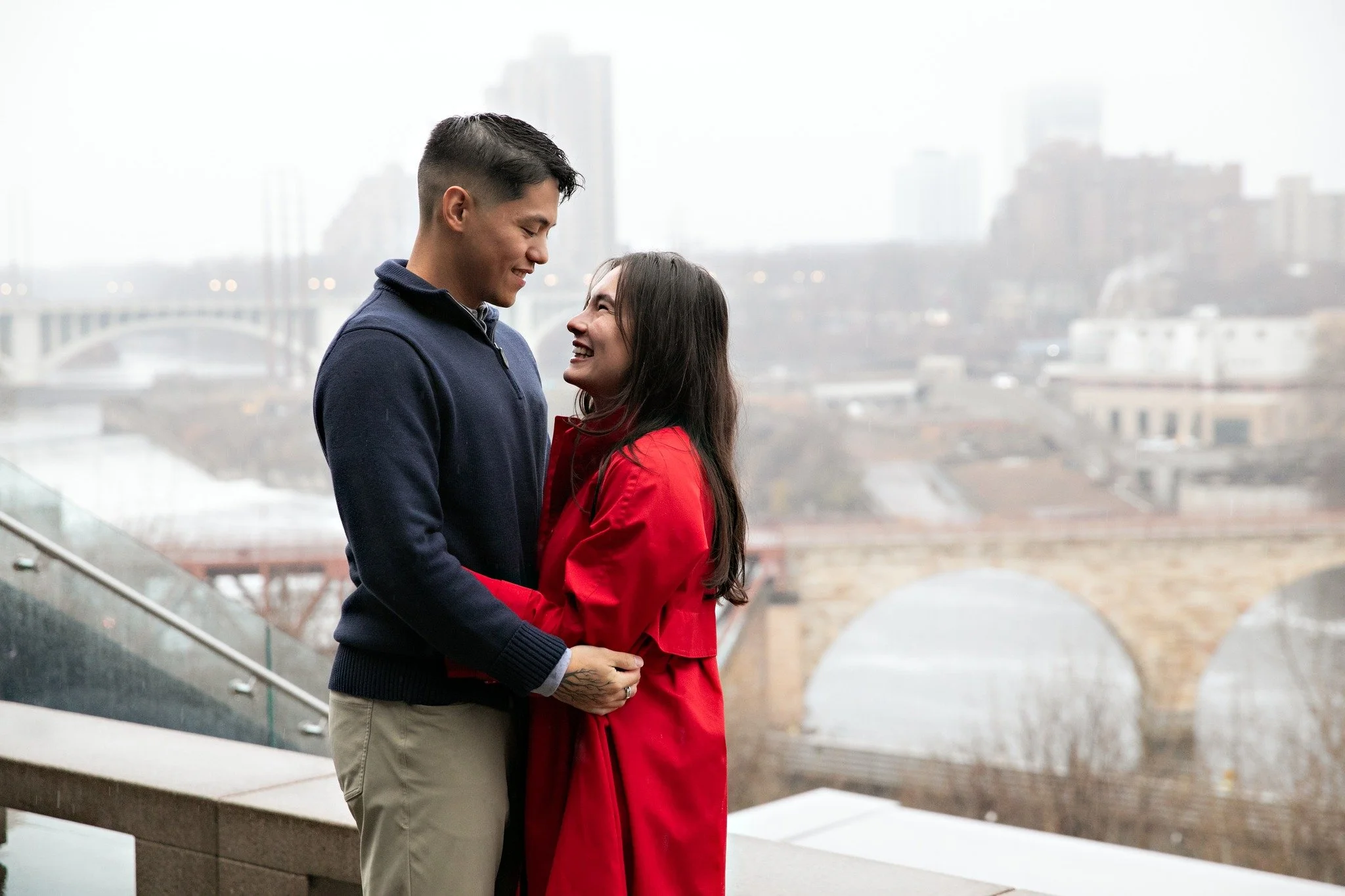 Cold? Yes. In love? Also yes. 💕 Minneapolis winters don&rsquo;t scare me. We can shoot your session in studio, on location, or right in the heart of the city (yes, even bundled up).

Engaged? Want photos "just because"? Send me a DM to boo