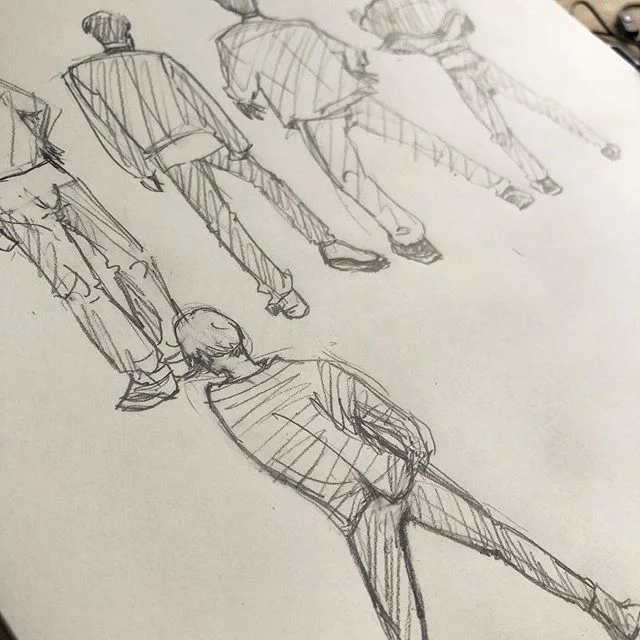 haven&rsquo;t been drawing for a bit, back to basics with some quick choreo sketches 😬