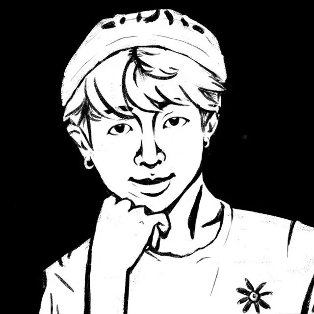 ...and their most recent promo photos. i aspire to this level of growth 🙌⠀
⠀
#bts #btsfanart #persona #방탄소년단 #blackandwhite #procreate