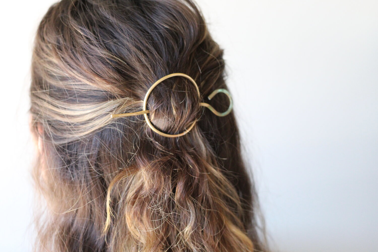 Golden Orchid Hair Pin in Brass by Peruvian Connection | Raw Brass
