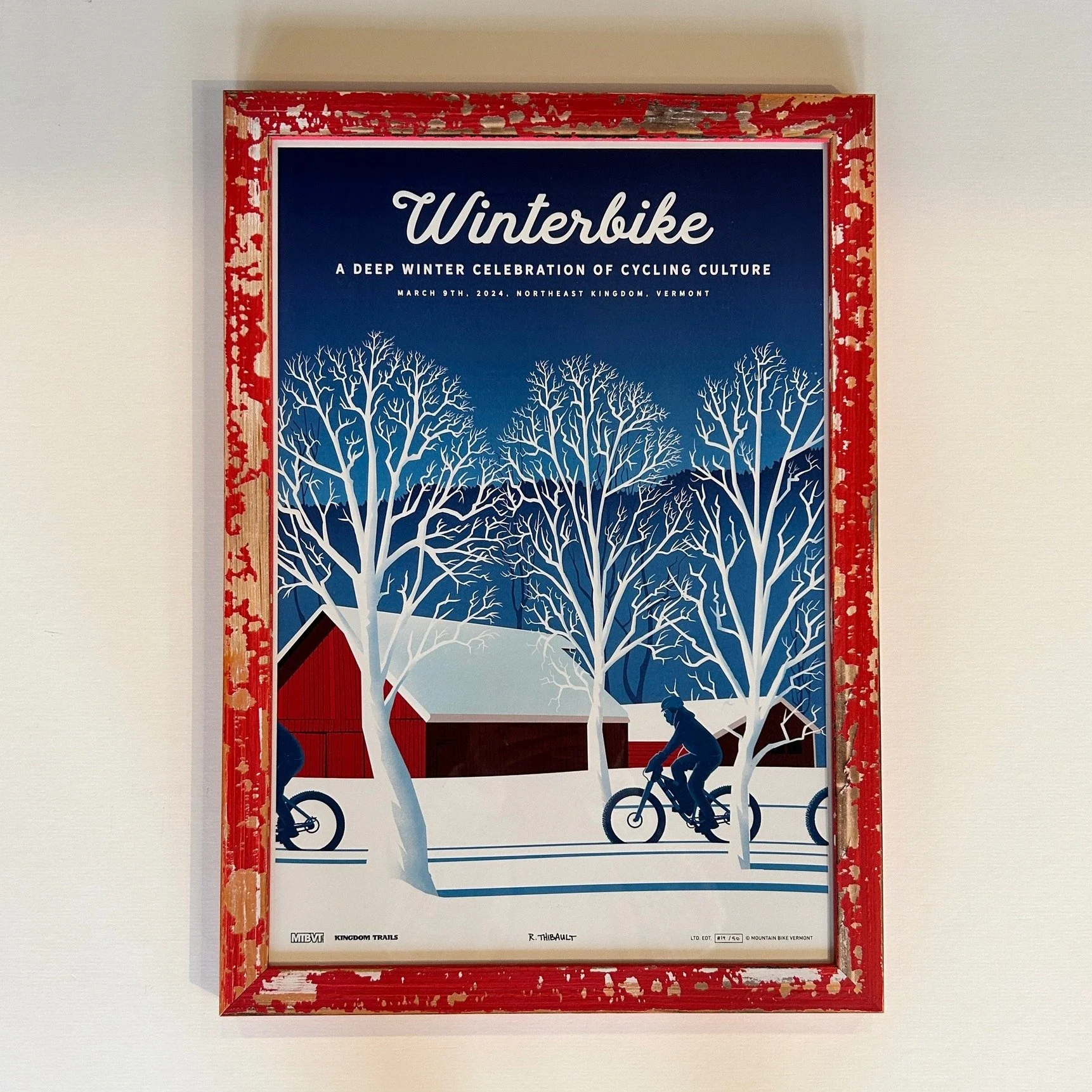 Anybody missing that wintery weather? Yeah, neither are we, but this project had us remembering the beautiful parts of winter. This poster looks stunning finished with a pop of color red frame, weathered like a red Vermont barn. Sometimes the best fr