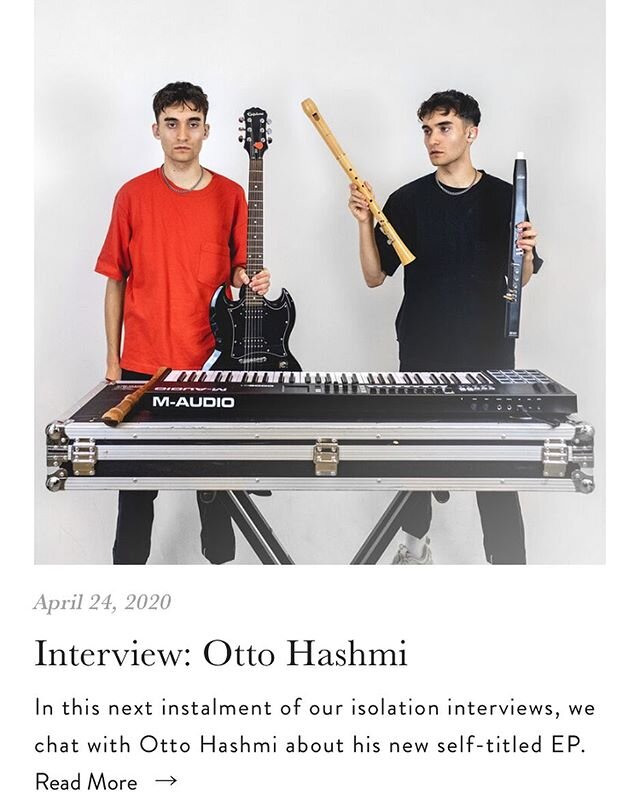 Next in our series of isolation interviews, we spoke to @ottohashmi about his new self-titled EP, which has been released today! 📍link in bio to read the interview and listen to the EP 🖇 photo by Johnny Stanley