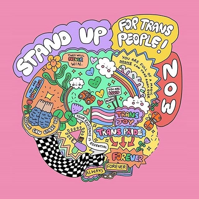 Illustration by @hellomynameiswednesday - please click the link in bio and email the pm and your local mp to express concern and outrage over their decision to ignore the results of the GRA, and roll back on trans rights. This decision is wrong, unne