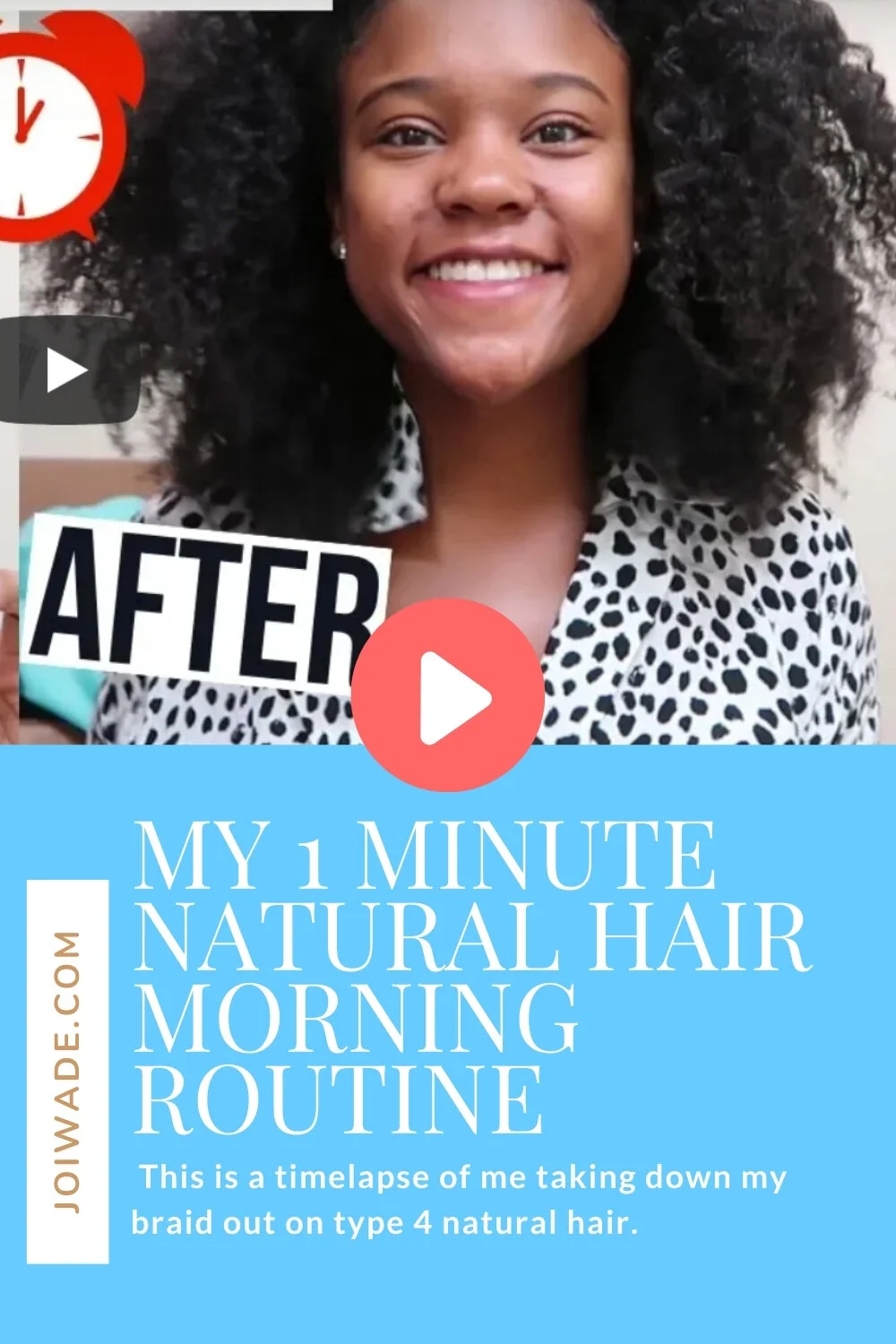 My 1 Minute Natural Hair Morning Routine