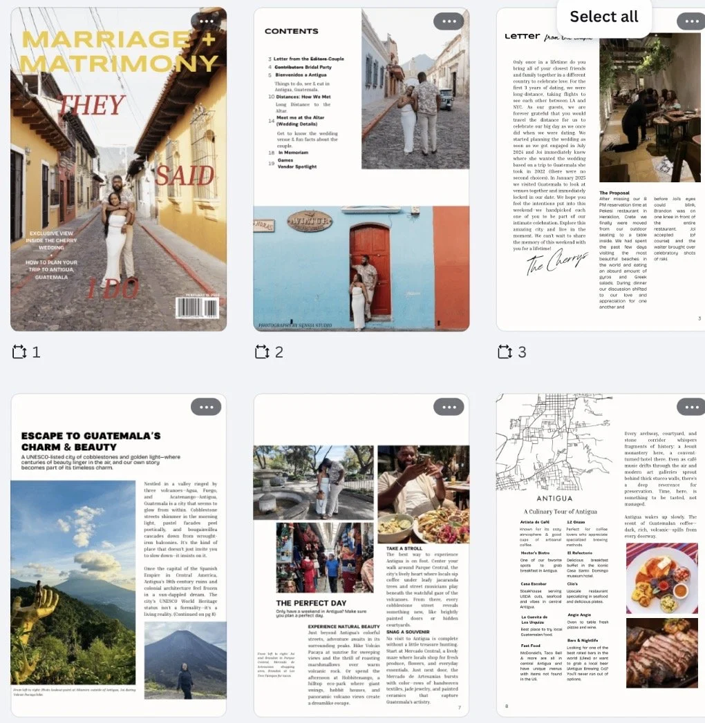 Wedding Travel Magazine Canva Template (Digital Download)