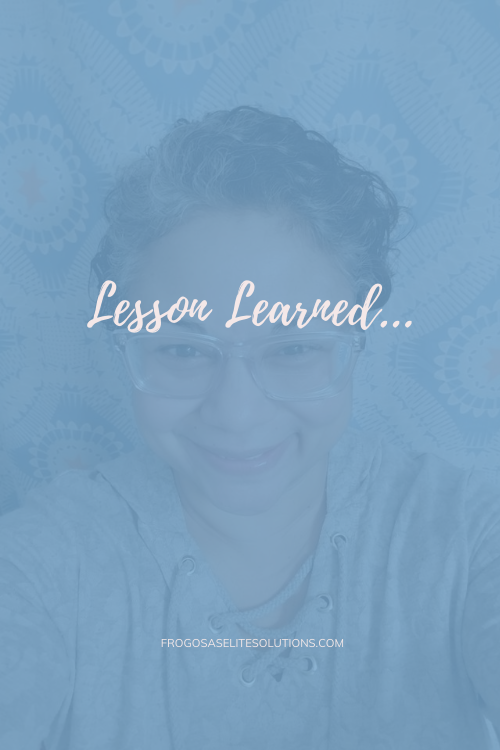 Lessons learned…