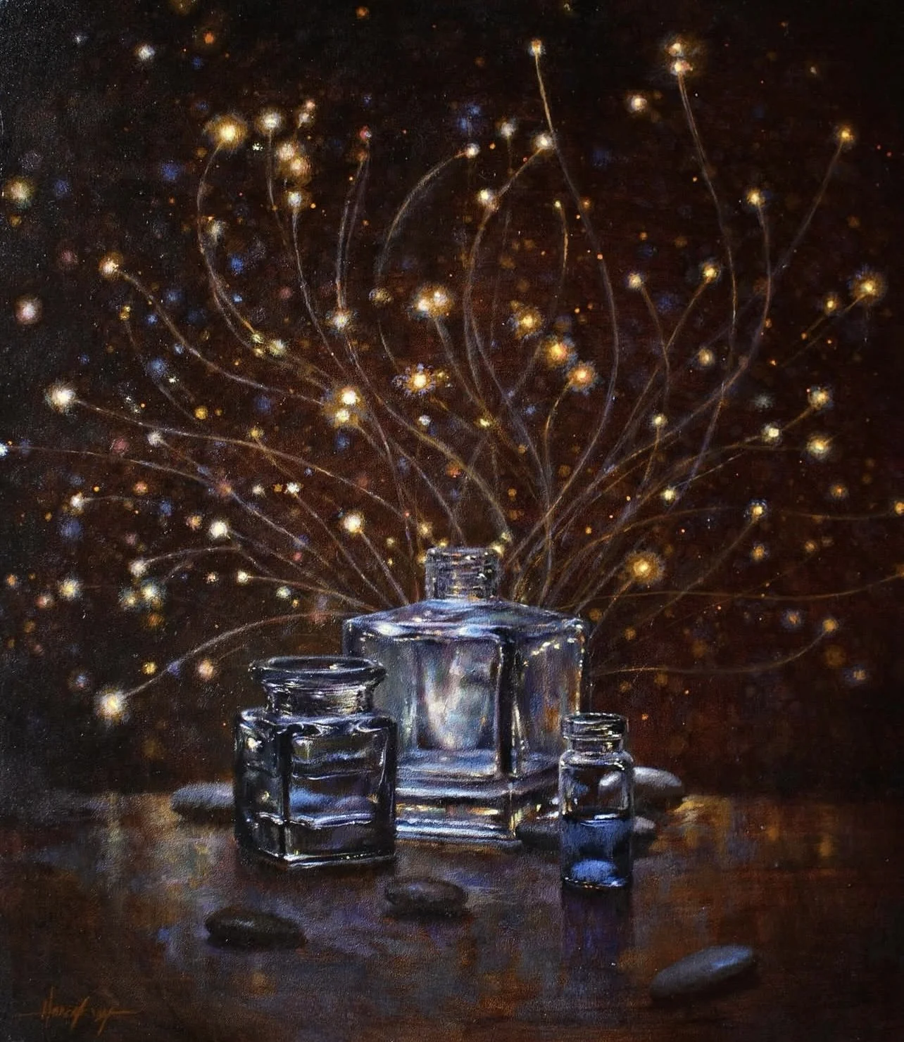 Of Jars and Lights, 12"x13"