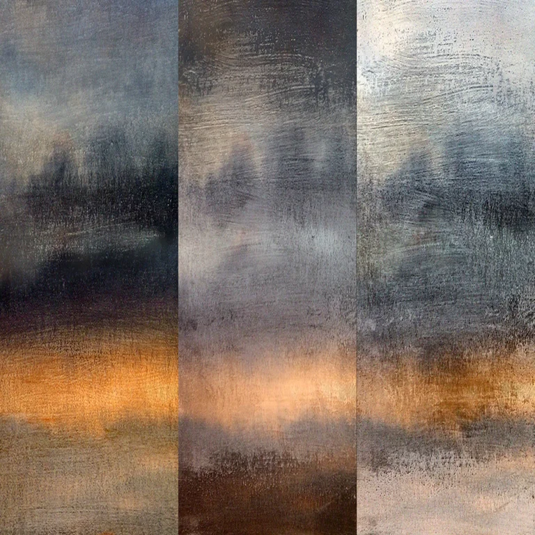 Monique Allain, “Orange Square Horizon,” Horizons series Digital C Print glossy of hybrid of photo and painting Artist Proof (edition of 3), 20 x 20 inches 2013
