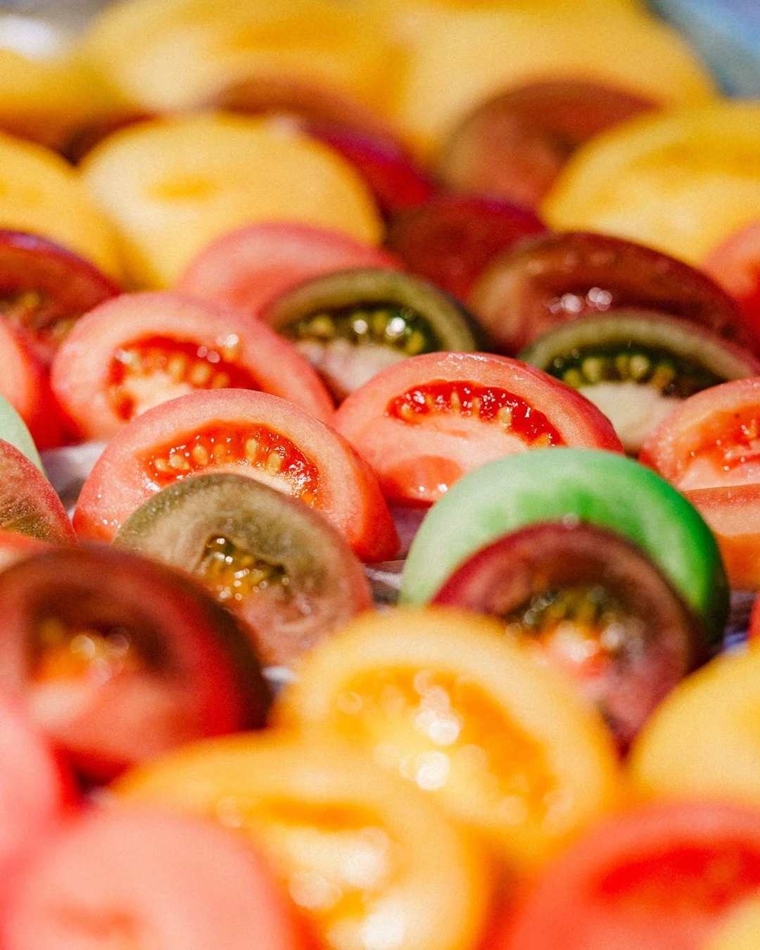 A goodbye to summer's finest 🍅 ⁠
⁠
Heirloom tomatoes have been one of the stars of our kitchen these past months.⁠
⁠
As we transition into autumn and local fall produce takes centre stage, we're grateful for every last one of these beauties while th