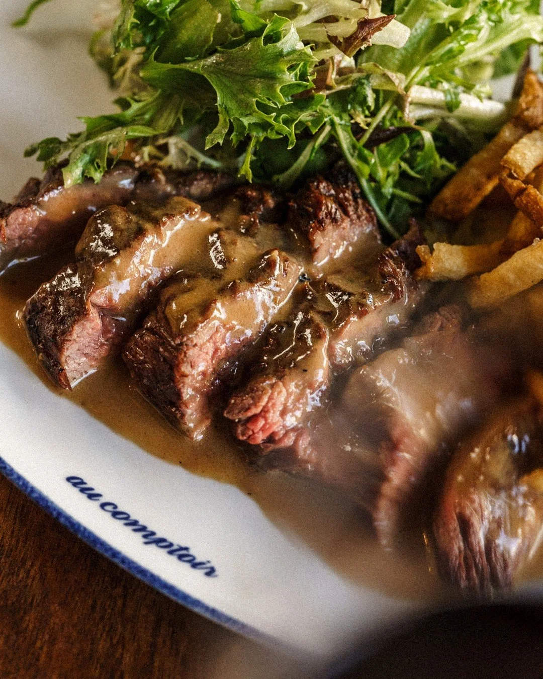 Bavette: the butcher's cut⁠
⁠
The French word for bib, named for its long, flat, fan-shaped appearance. Bavette is a classic bistro steak that's been quietly overshadowing more expensive cuts for years. Heavily marbled, deeply beefy, with that perfec