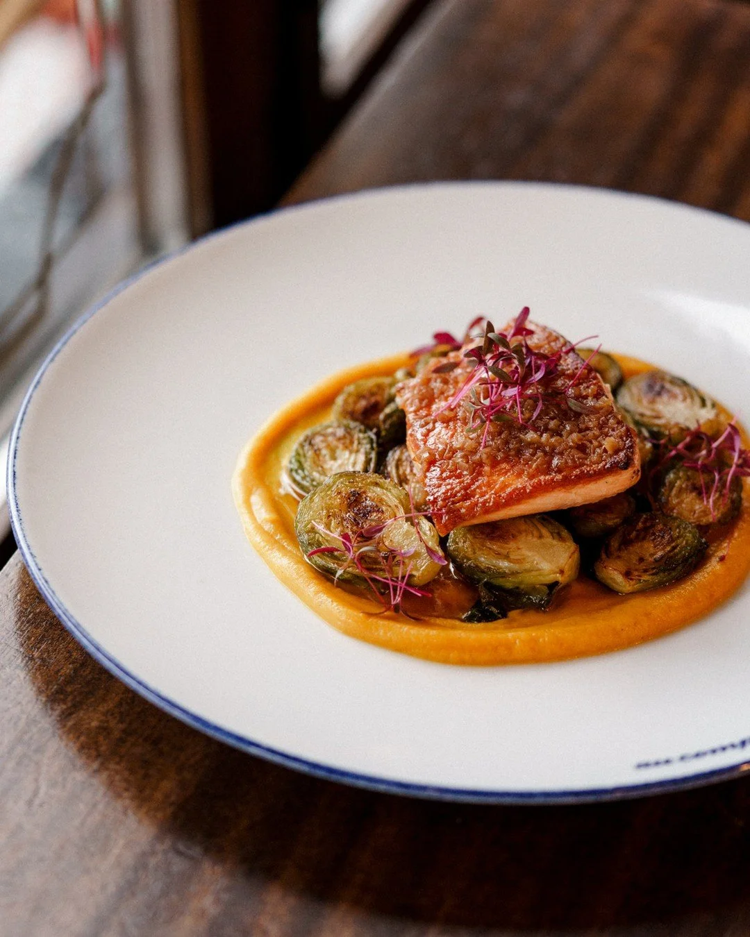 Poisson du March&eacute; | pan seared fish of the day, squash, Brussels sprouts, Grenobloise sauce⁠
⁠
And this is how it all comes together. The richness of the browned butter plays against the brightness of lemon and the sharp bite of capers. Squash