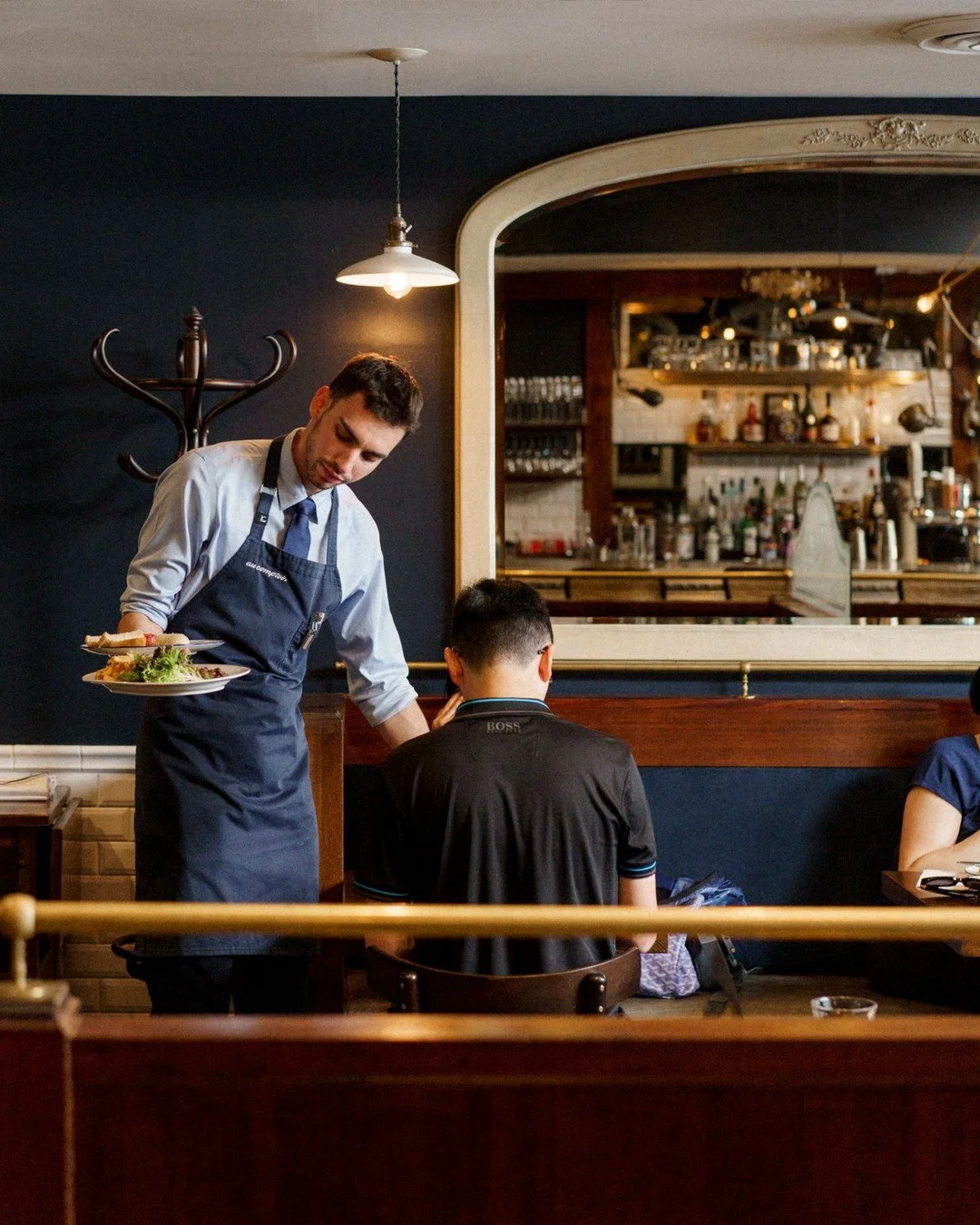 Saturday morning means weekend brunch.⁠
⠀⁠
Romain bringing out brunch while the kitchen shifts gears for the upcoming rush. Weekend brunch runs until 5 pm, then onto dinner service.⁠
⠀⁠
Walk-ins always welcome.⁠
⠀⁠
#AuComptoir #WeekendBrunch #BrunchS