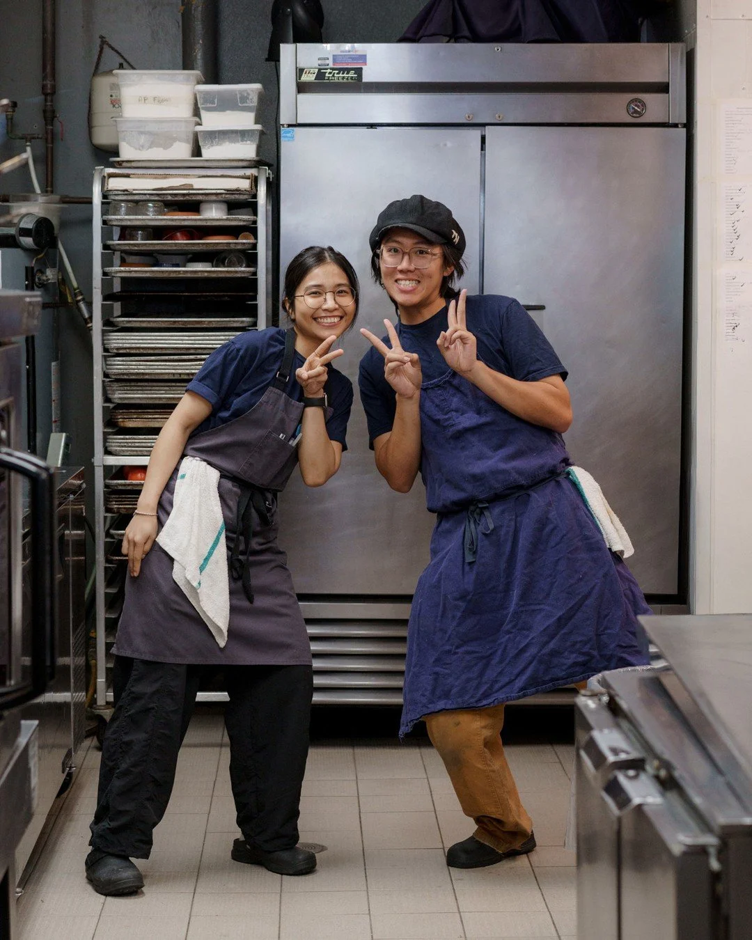 Mid-shift energy ✌️⁠
⠀⁠
We're heading into our weekend brunch service, and part of the kitchen's already prepping for dinner at 5pm. ⁠
⁠
Two services, same crew, all in good spirits.⁠
⠀⁠
#AuComptoir #Kits #West4th