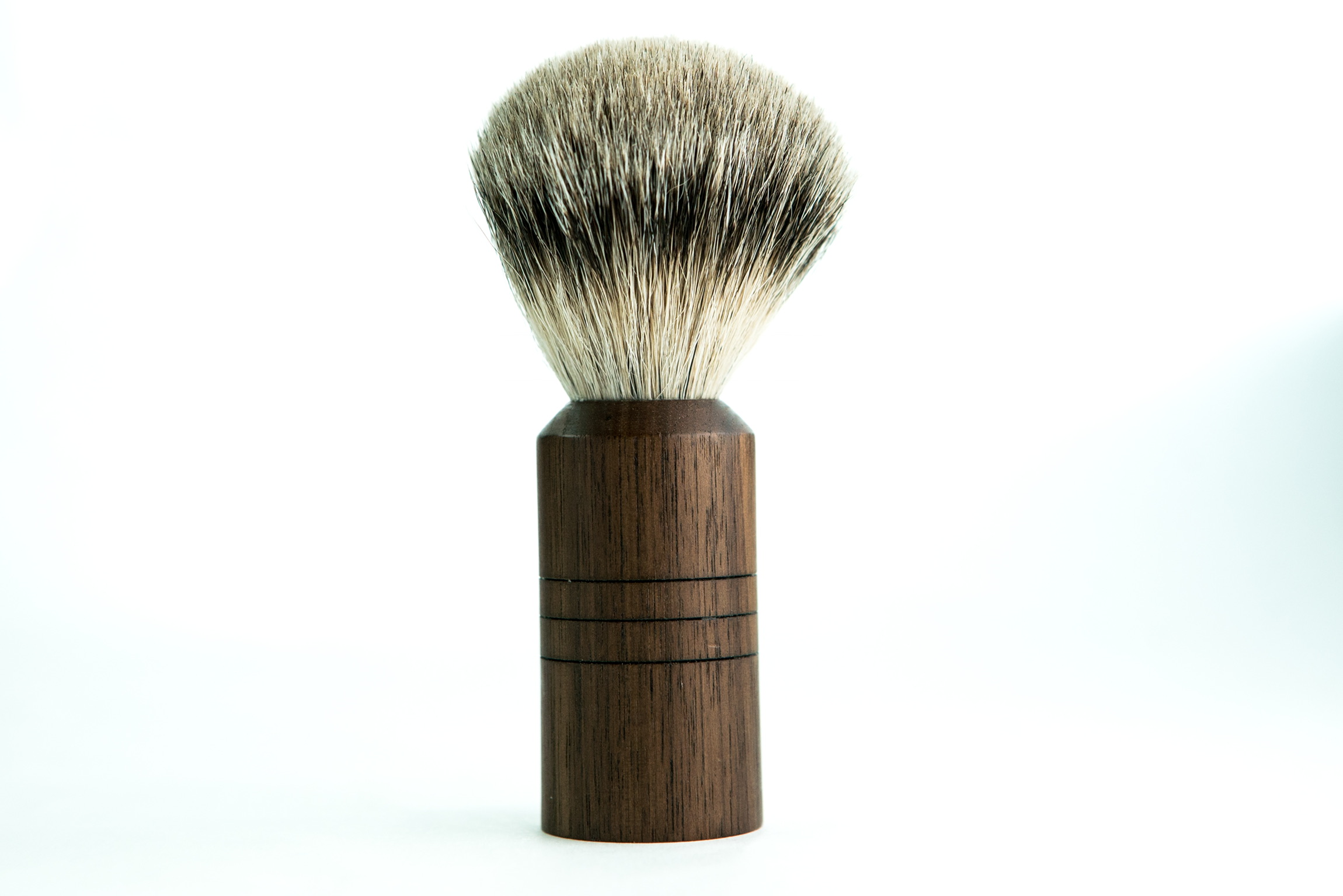 Handmade Irish Ash shaving brush with a handmade badger hair brush (Copy)