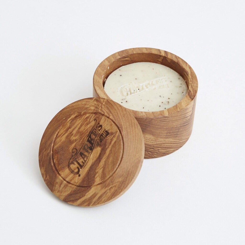 NO 7. Handmade Irish Ash shaving bowl & No 7. Shaving soap with Cedarwood Essential oil, Donegal seaweed, West Cork seasalt, Horsetail herb, Meath beeswax, Irish spring water