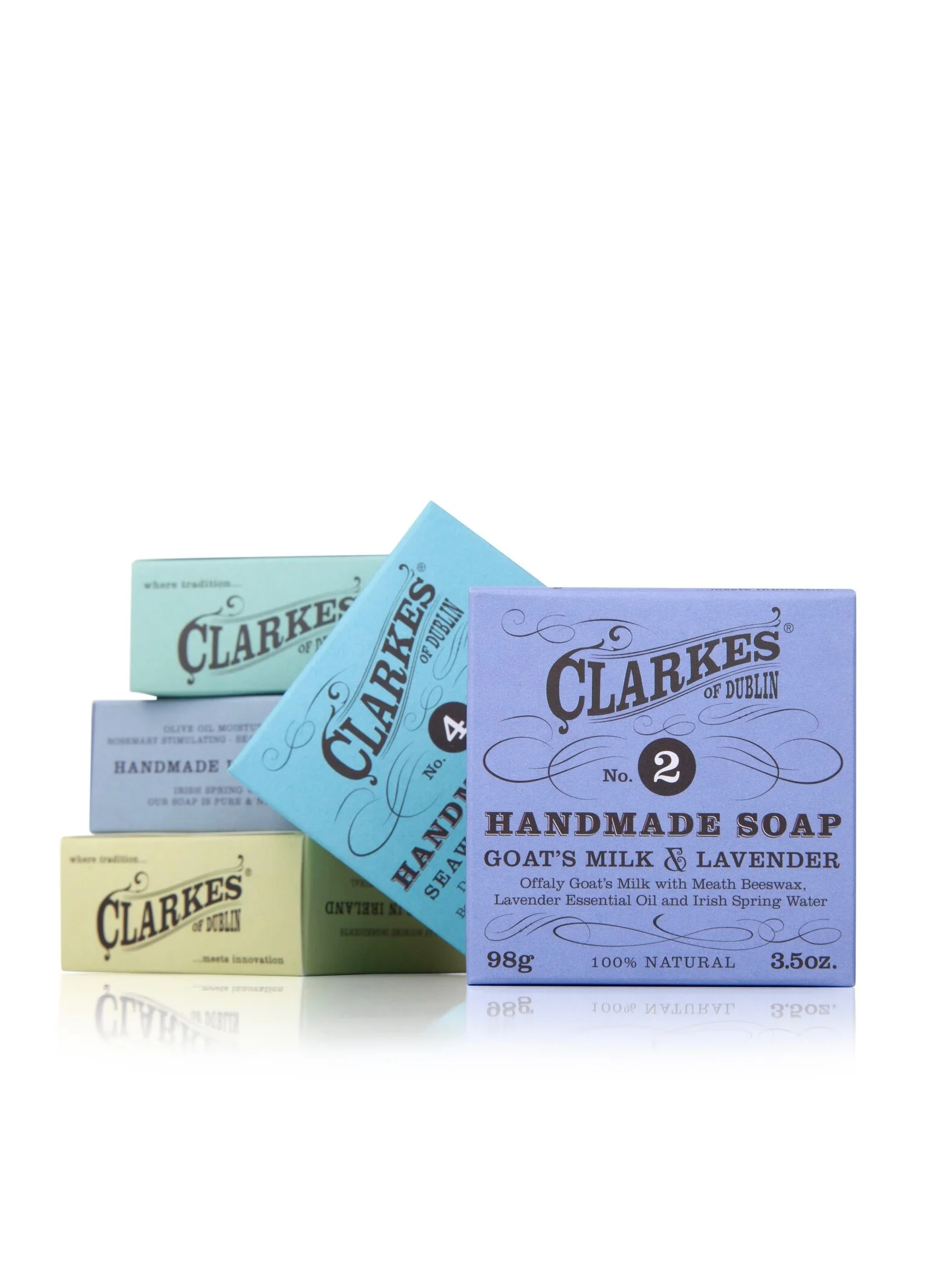Give the gift of choice with a Clarke’s of Dublin Digital Gift Card. Recipients receive a unique code to redeem online for handmade Irish soaps, grooming products, and bath essentials. Never expires.