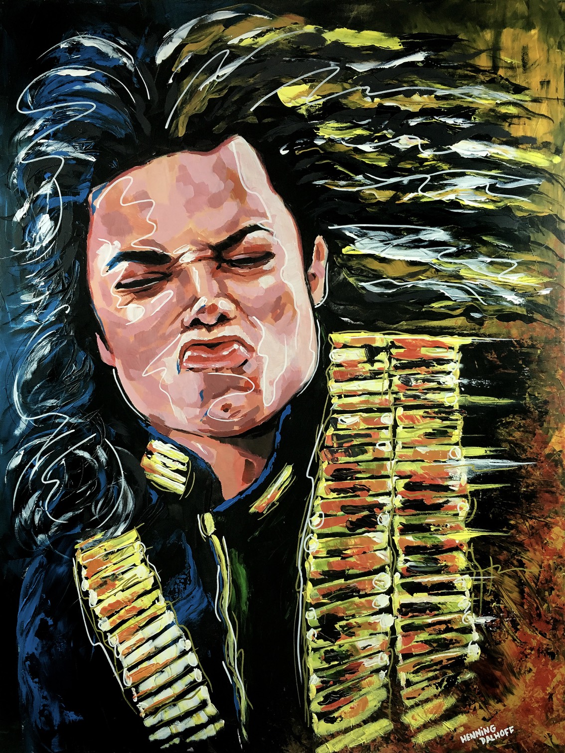 Michael Jackson Akryl - h80 x b60 cm. 4500 kr.