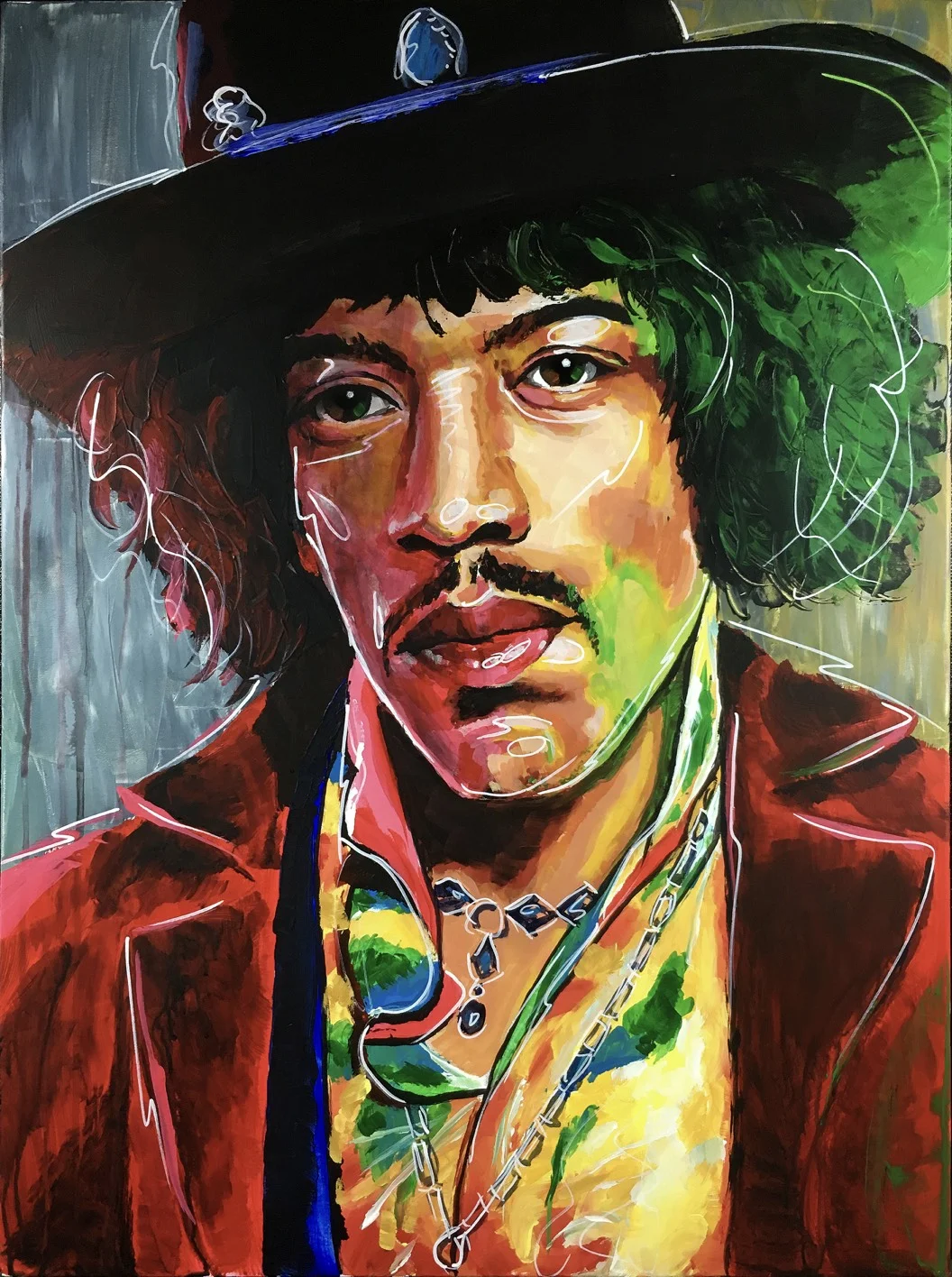 Jimi Akryl - h80 x b60 cm 5000 kr.