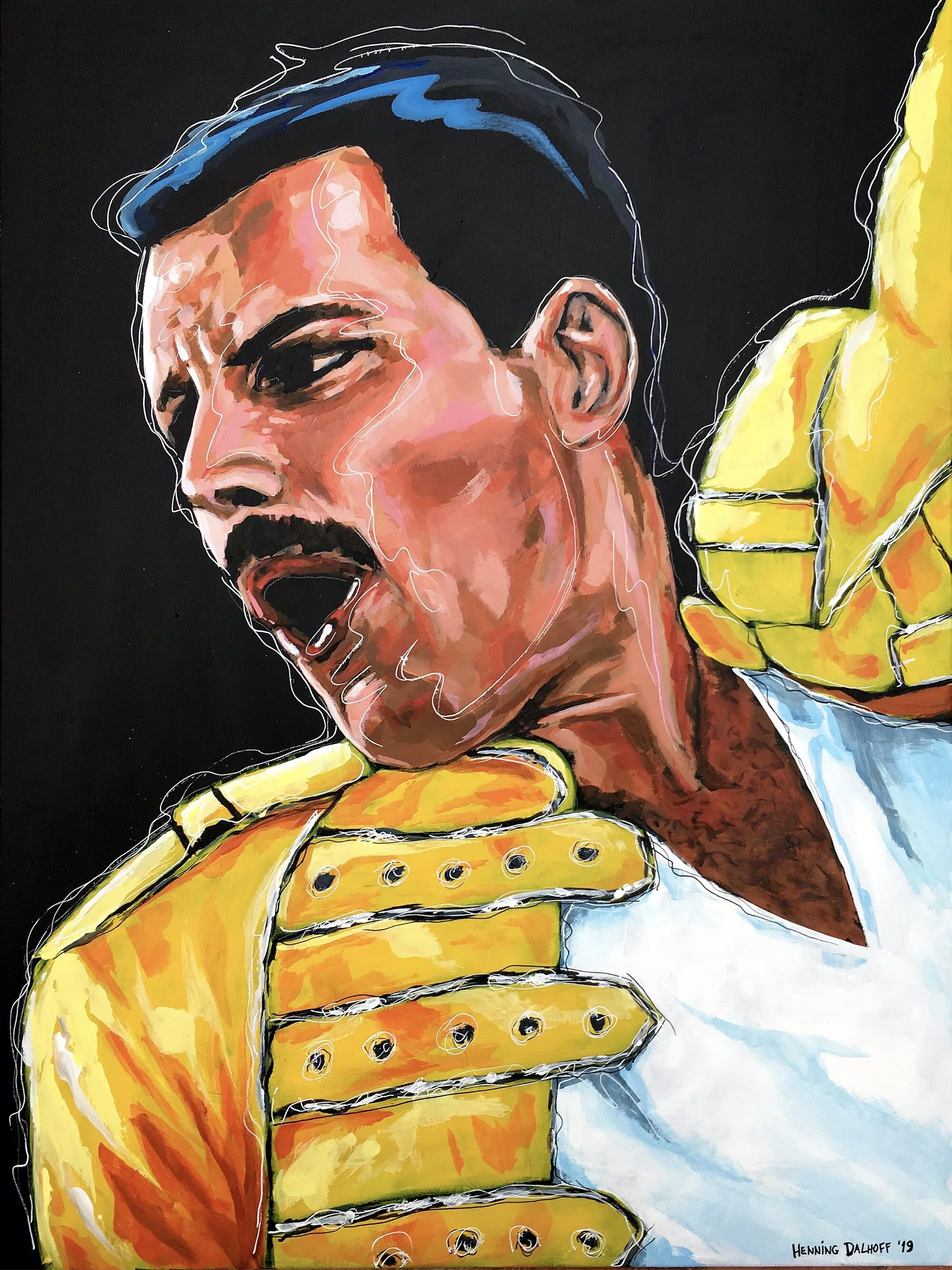 Freddie 2.0 Akryl - h60 x b80 cm Solgt