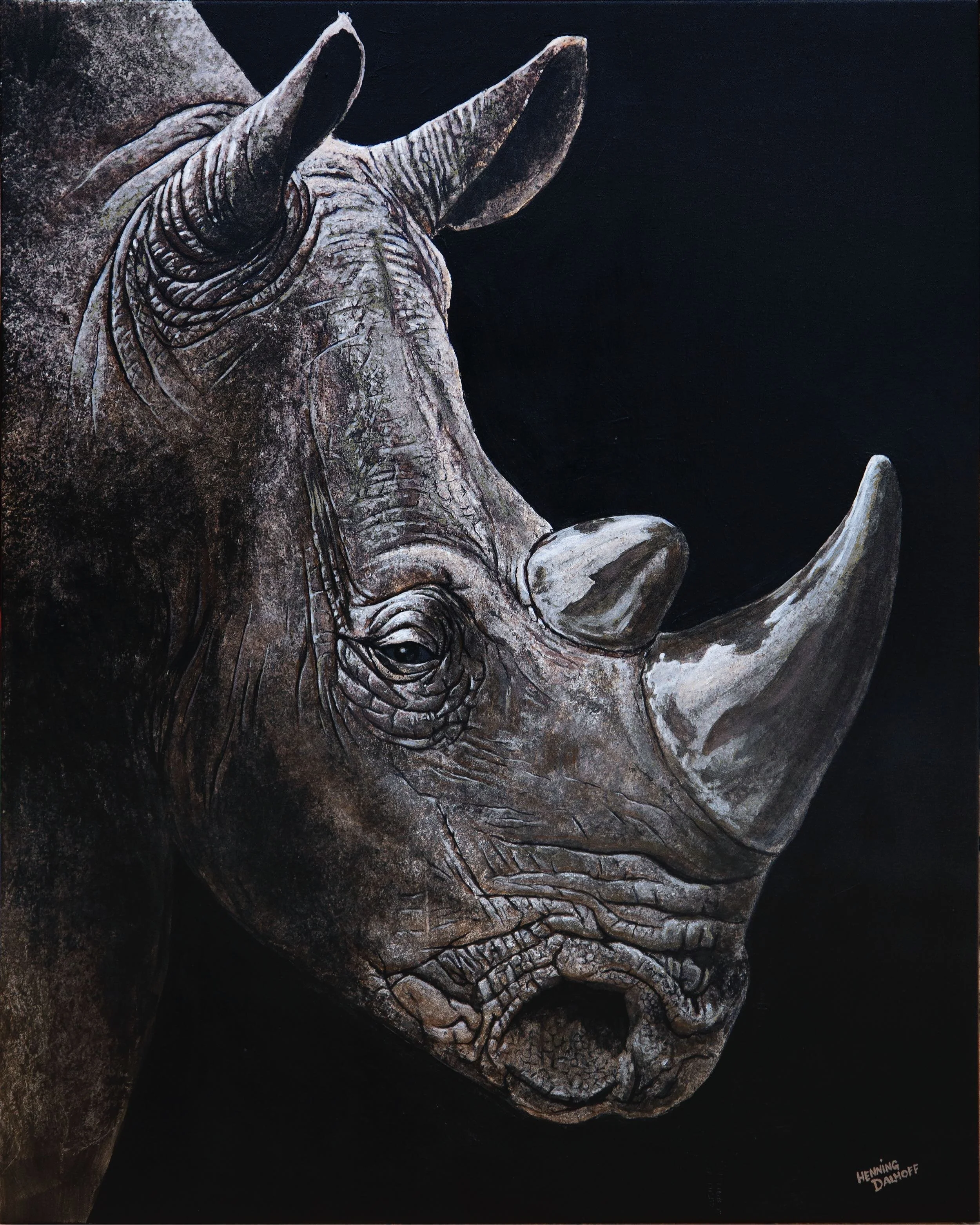 Rhino Akryl - h80 x b100 cm 6500 kr.