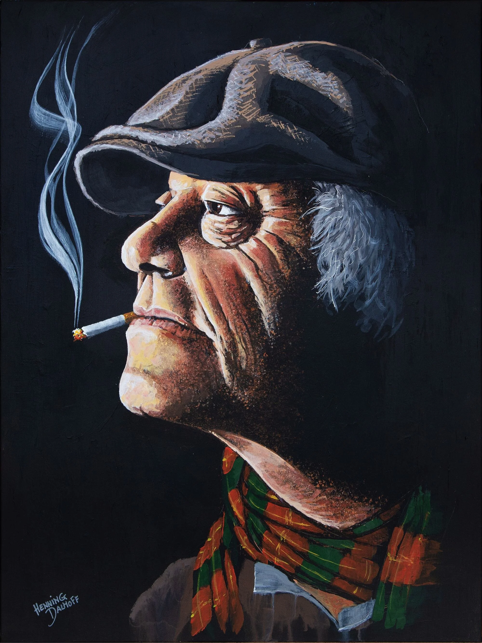 Hr. Larsen Akryl - h60 x b80 cm 5500 kr. Larsen kan også erhverves som godt print på lærred med ramme >