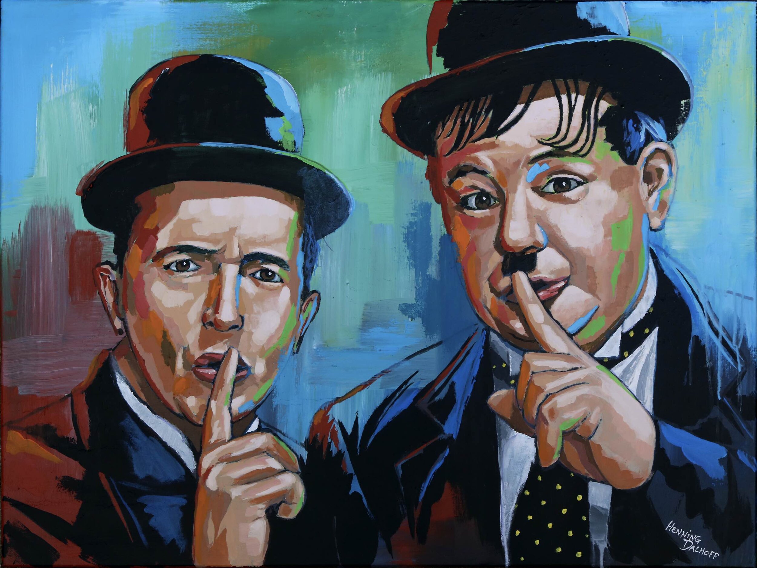 Shhhh Akryl - h60 x b80 cm 5500 kr.