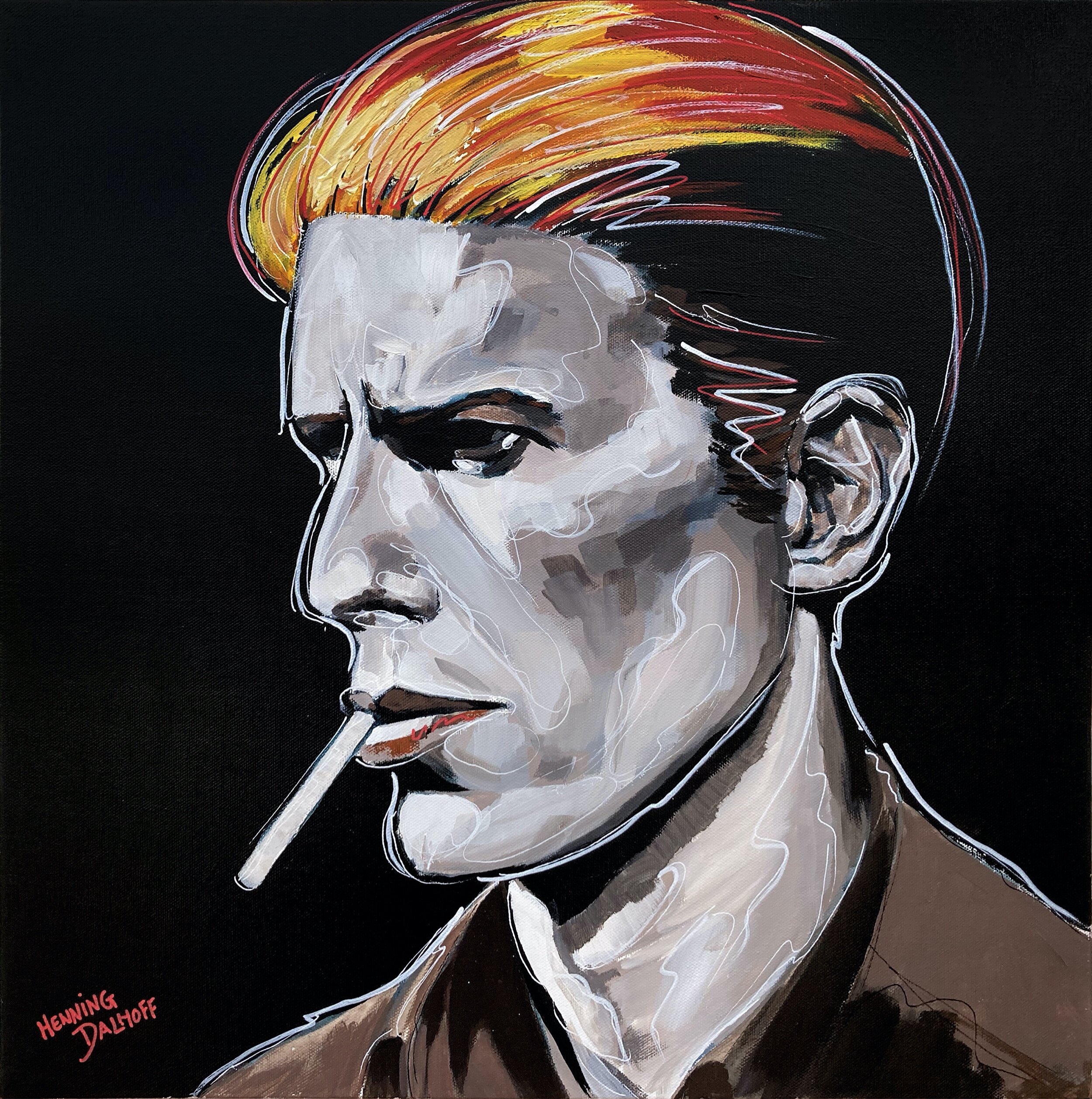 Bowie Akryl - h50 x b50 cm 3500 kr.