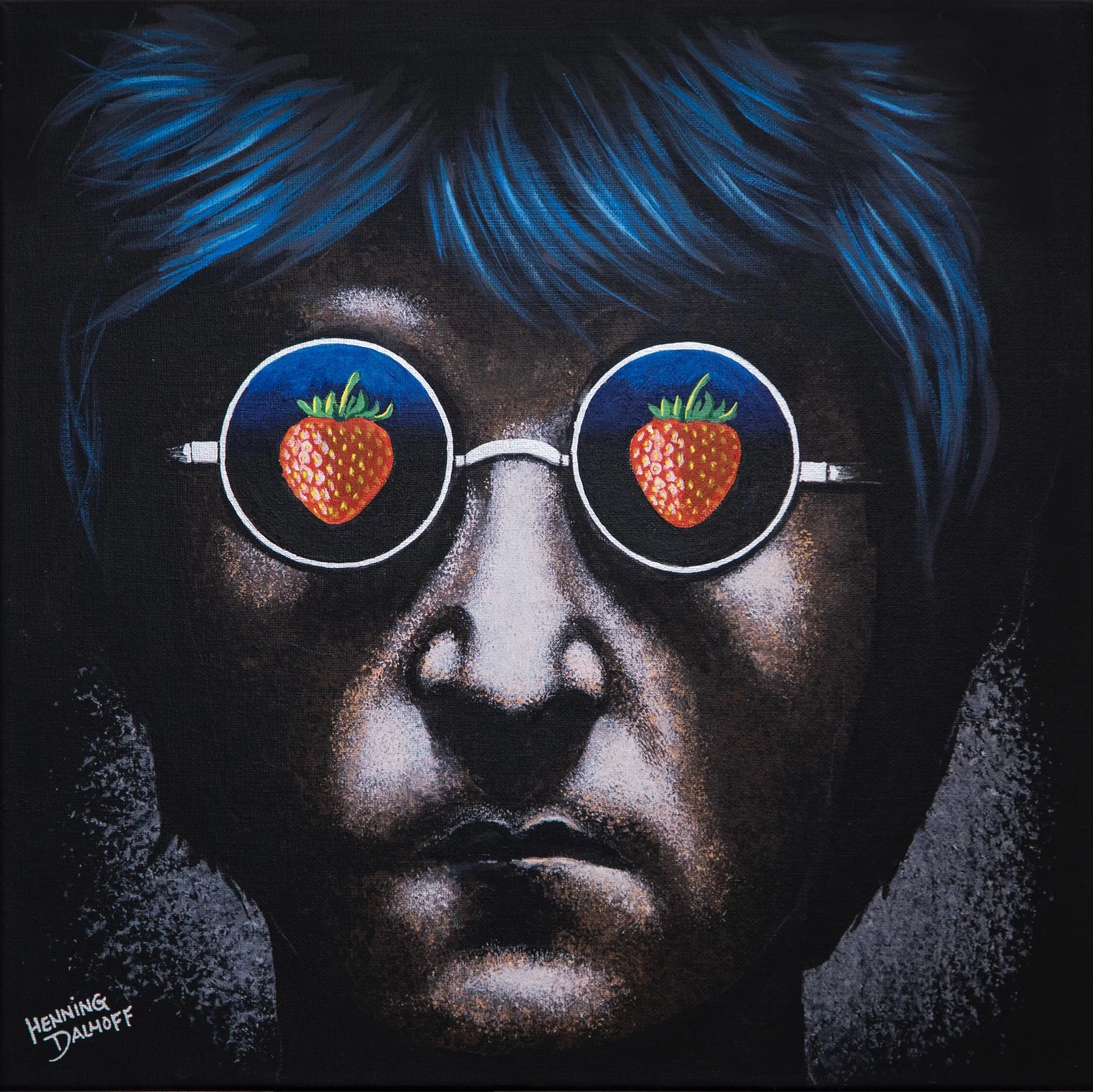 Strawberry Fields Forever Akryl - h40 x b40 cm 3500 kr.