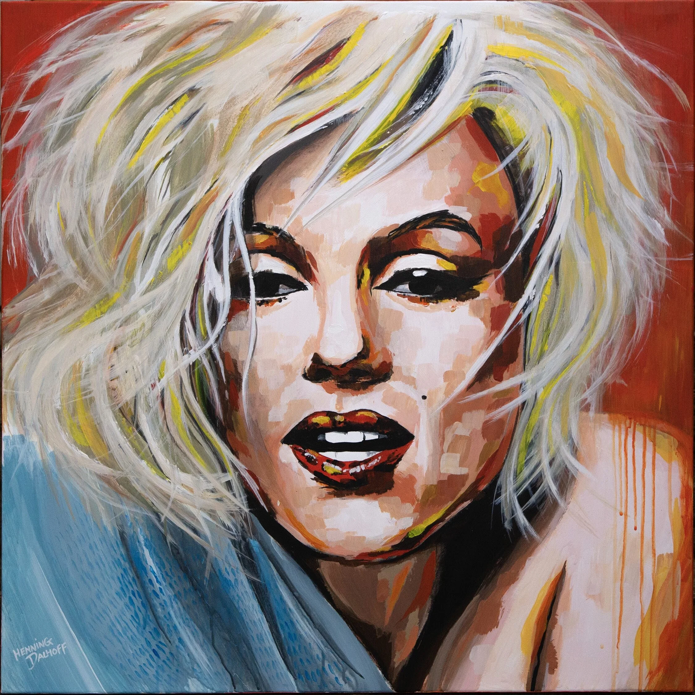 Marilyn Akryl - h80 x b80 cm 6000 kr.