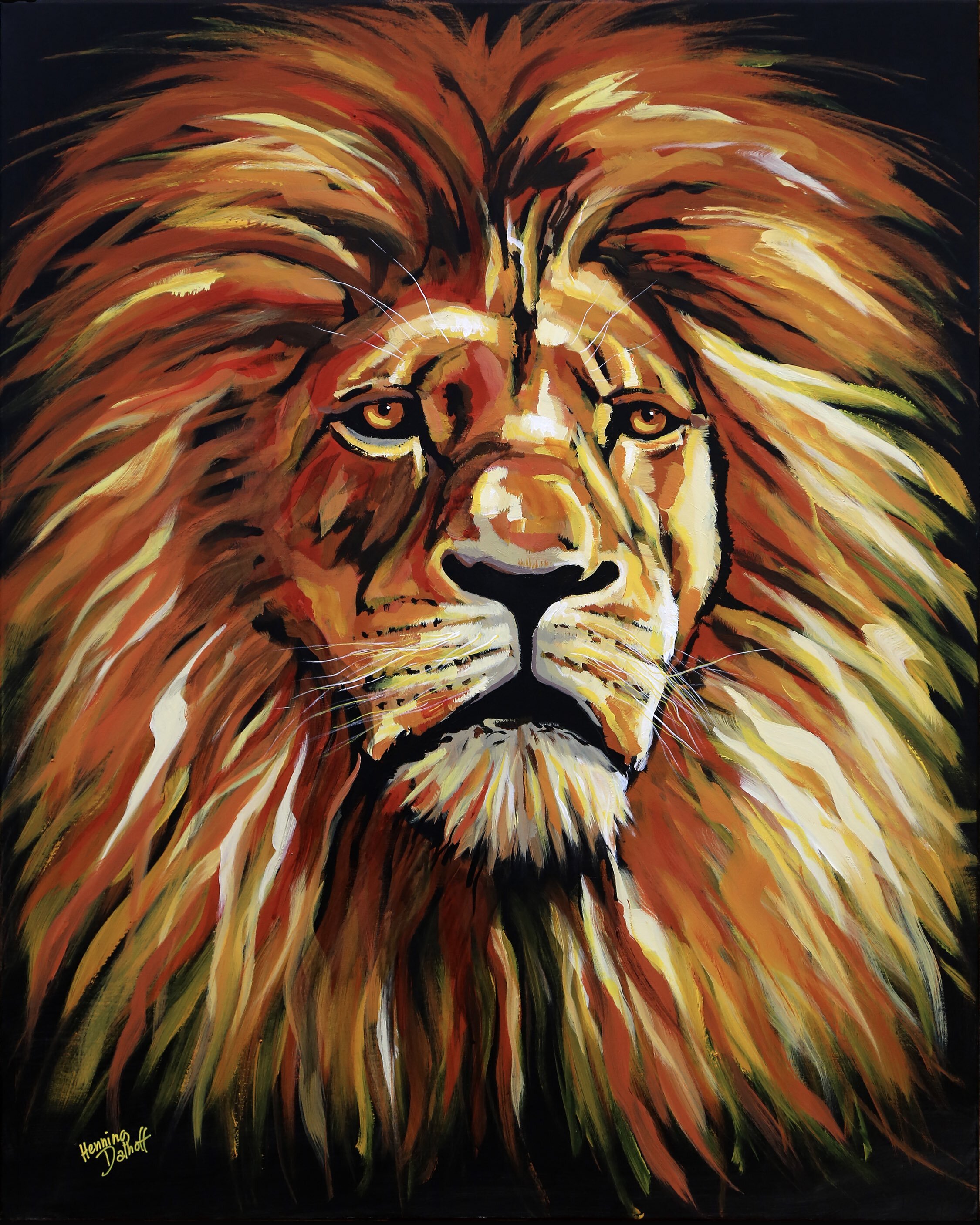 Lion Akryl - h100 x b80 cm 5.500 kr.