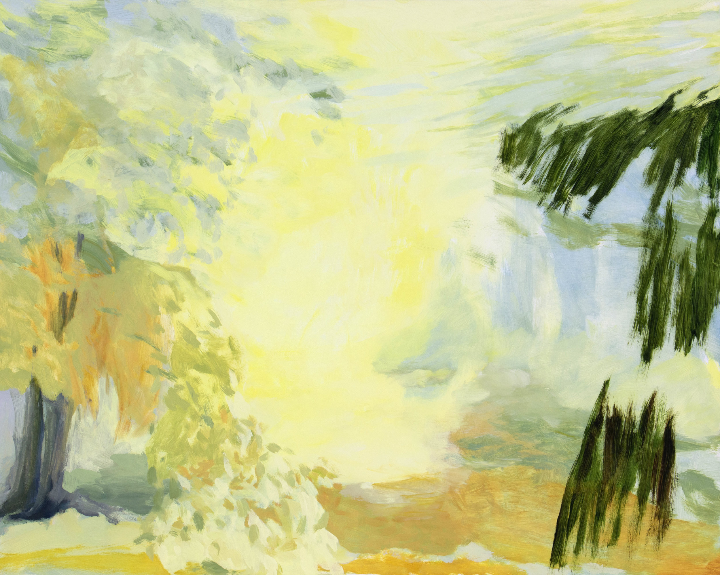 Sunshine and Space I , 2019, O/Panel, 24" x 30"