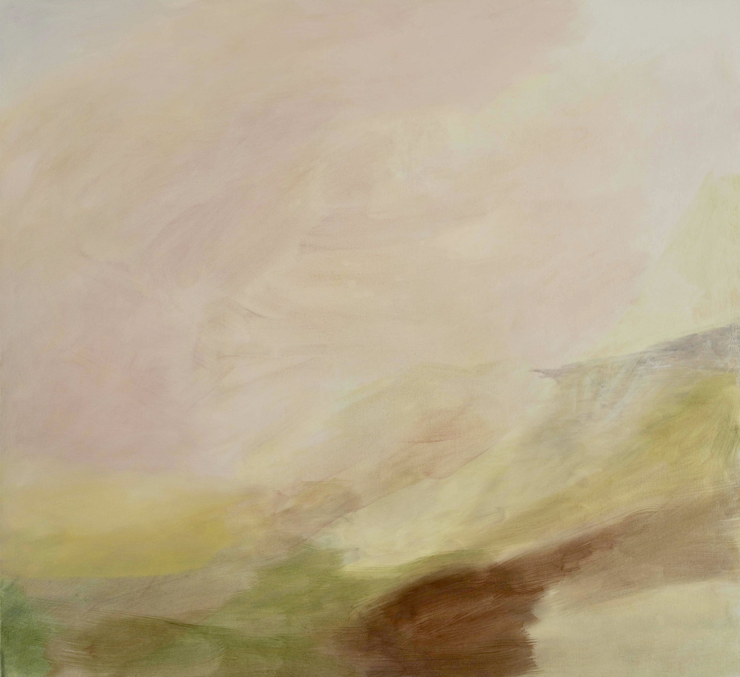 Layers of Light on a Quiet Landscape, 2025, Oil on Canvas on Panel, 35” x 38”