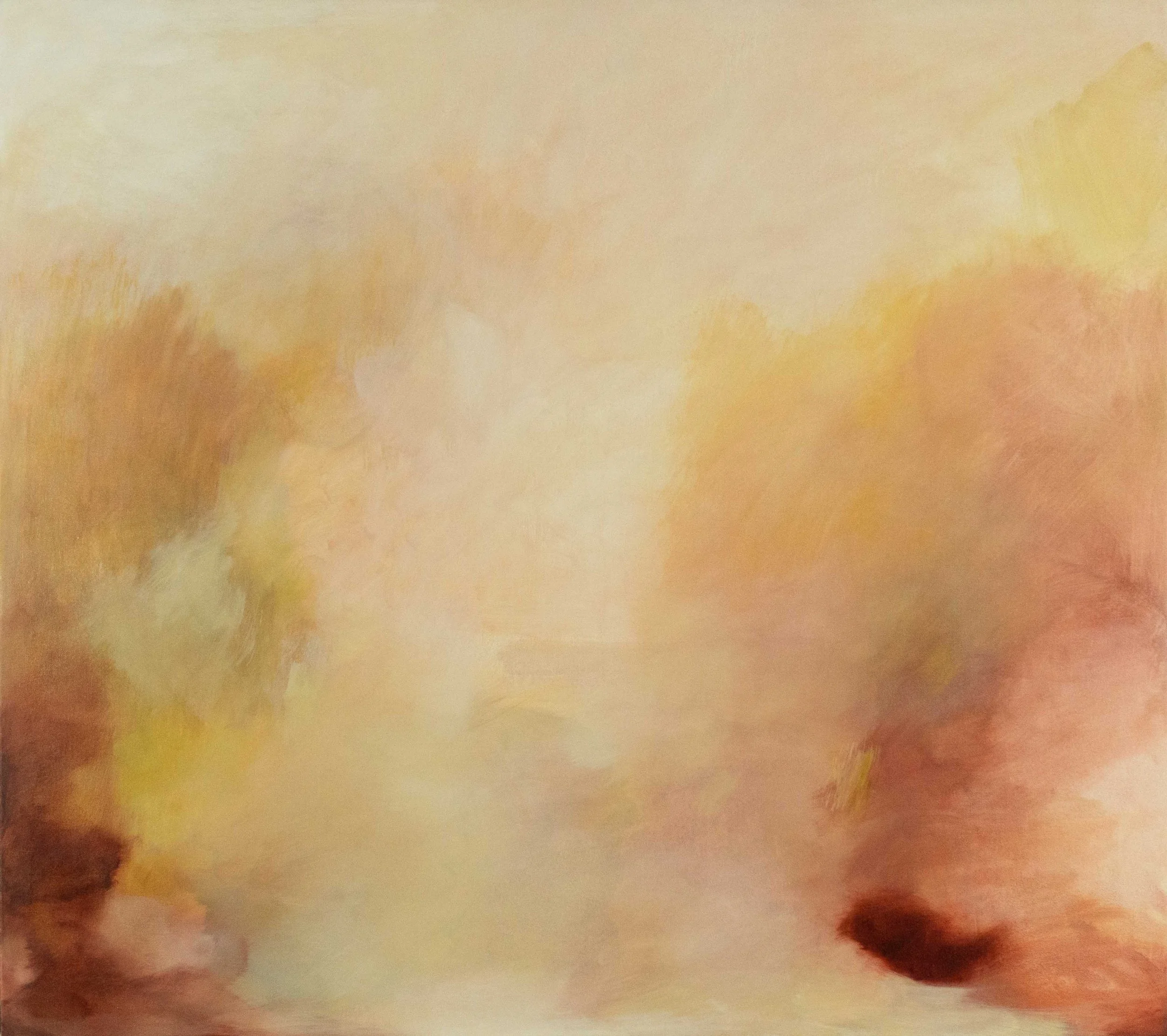   Earth Releasing Light,  2025, Oil on Canvas, 40” x 45” 