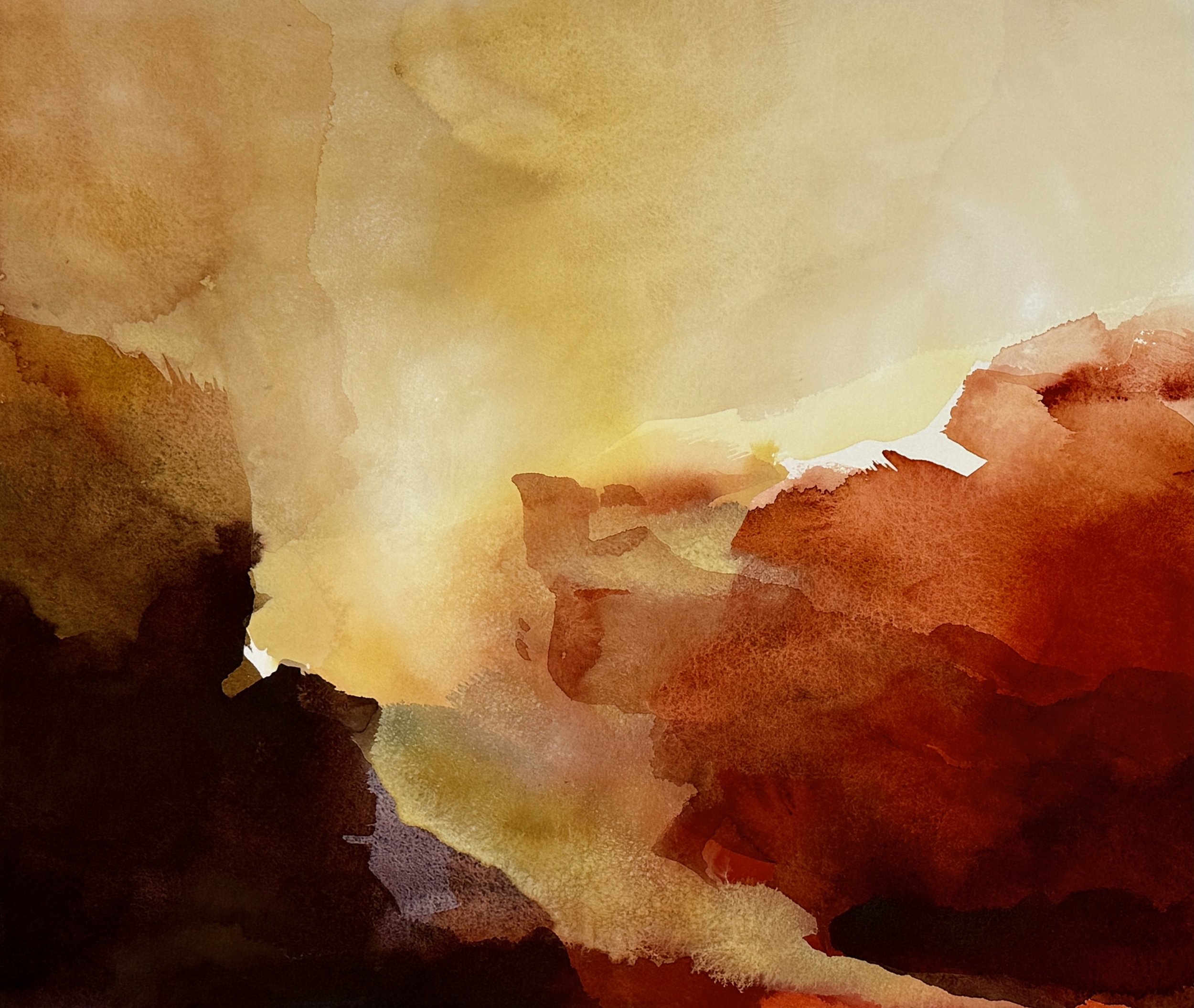   Illumination Comes,  2025, Gouache, 15” x 18.5” 