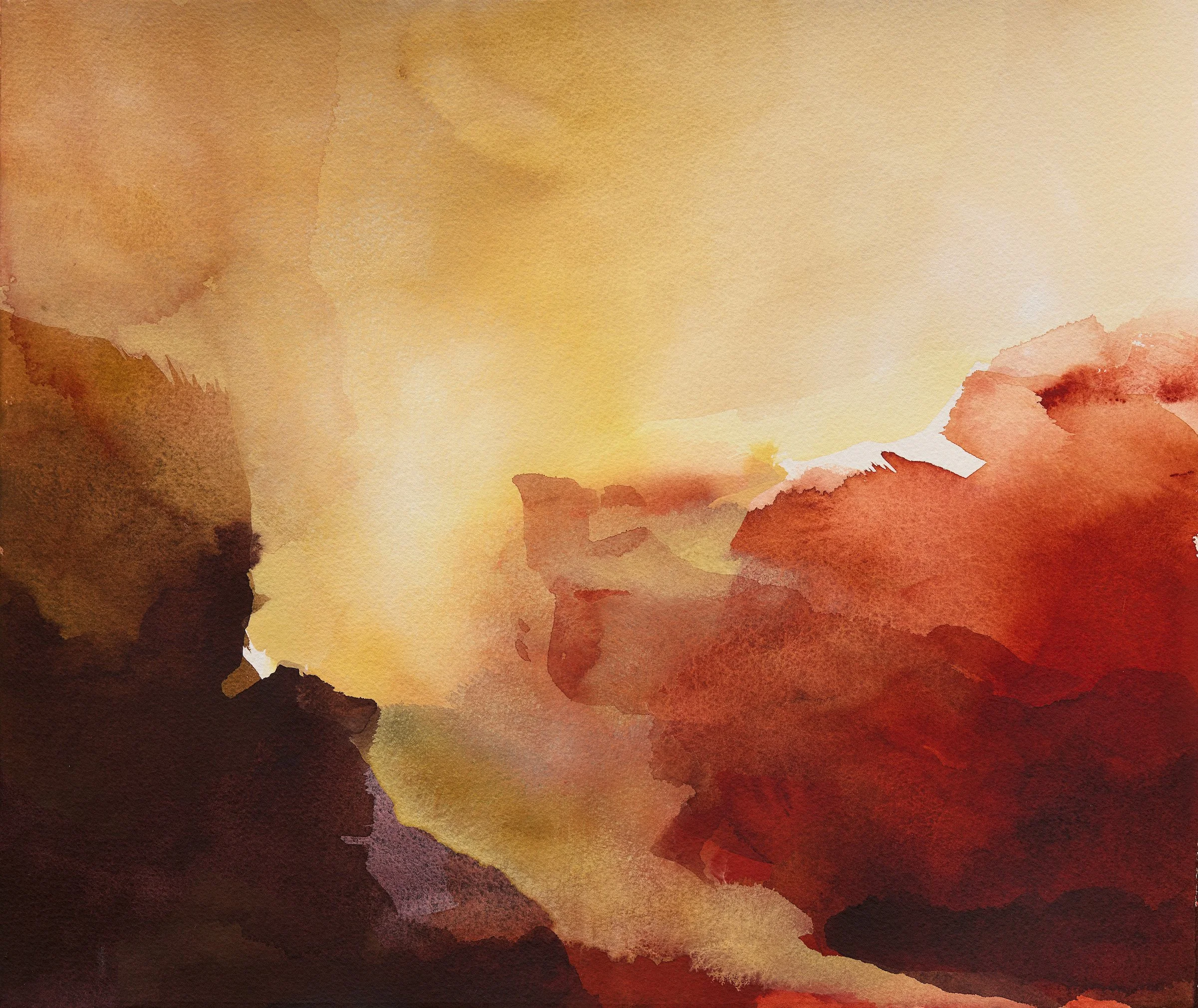   Illumination Comes,  2025, Gouache, 15” x 18.5”,  38cm x 47cm 