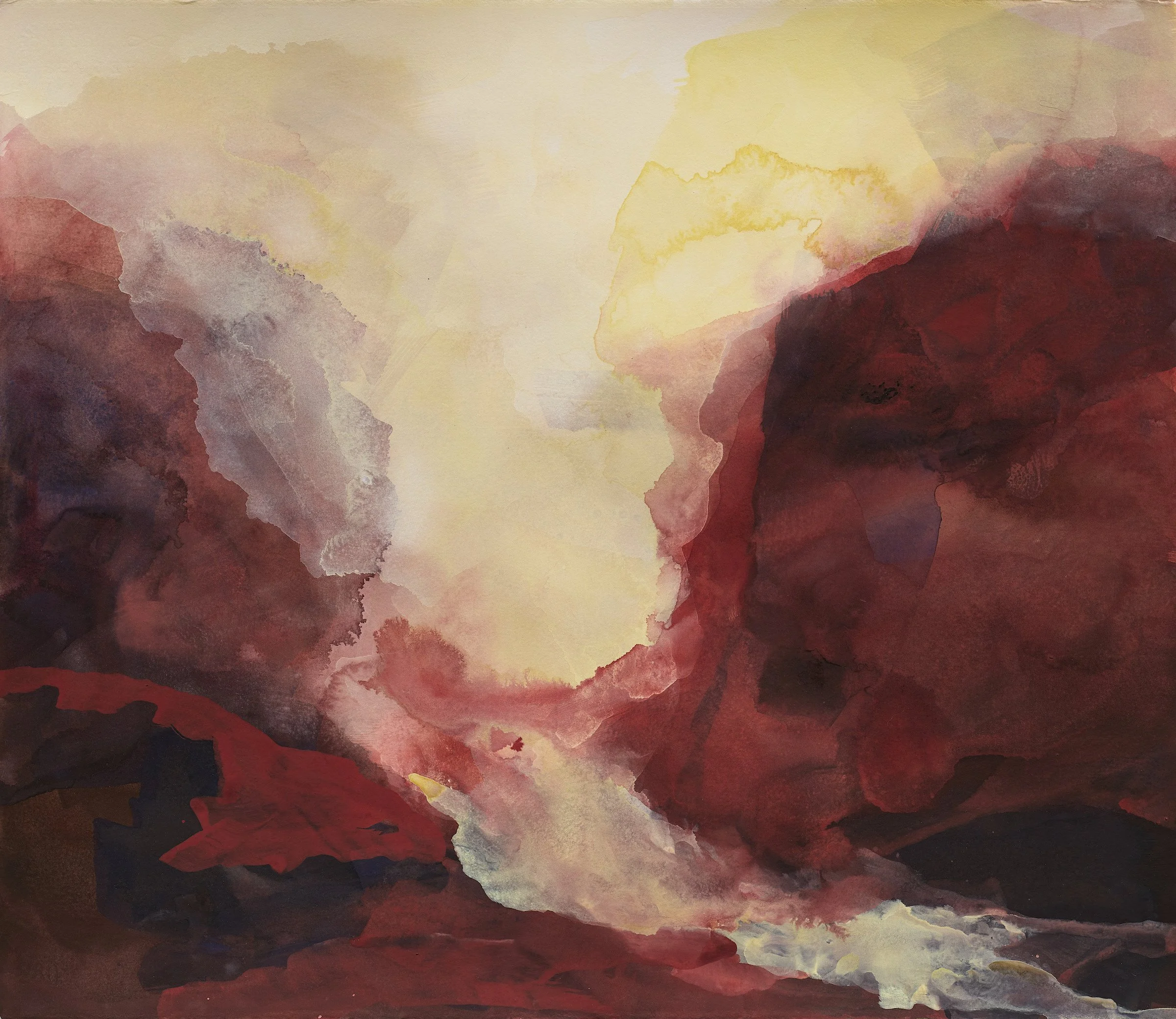   Bringing Light to What Is Below,  2026, Gouache and Watercolor  22.5” x 26”, 57cm x 66cm 