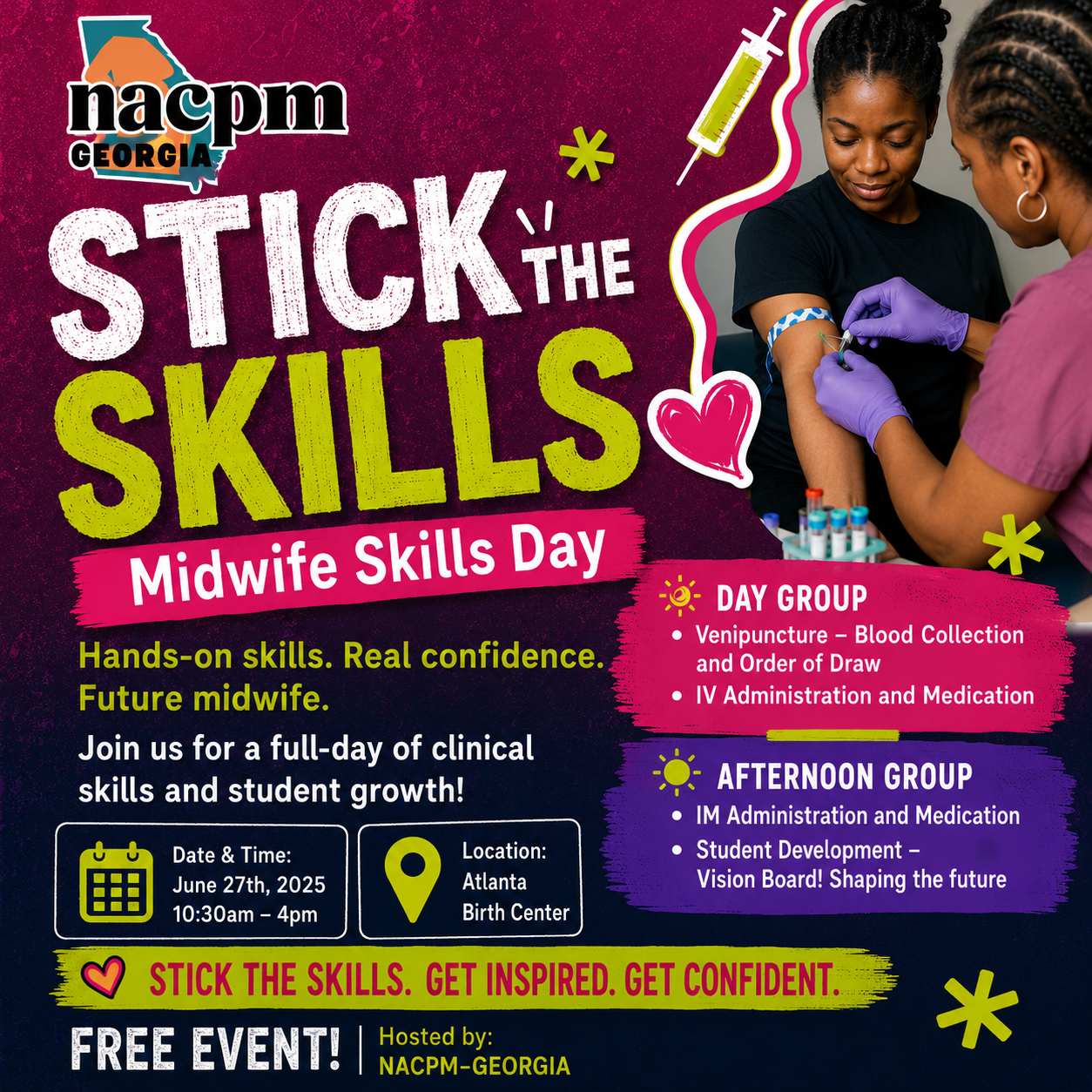 June 27, 2026 Midwifery Skills Day at Atlanta Birth Center  