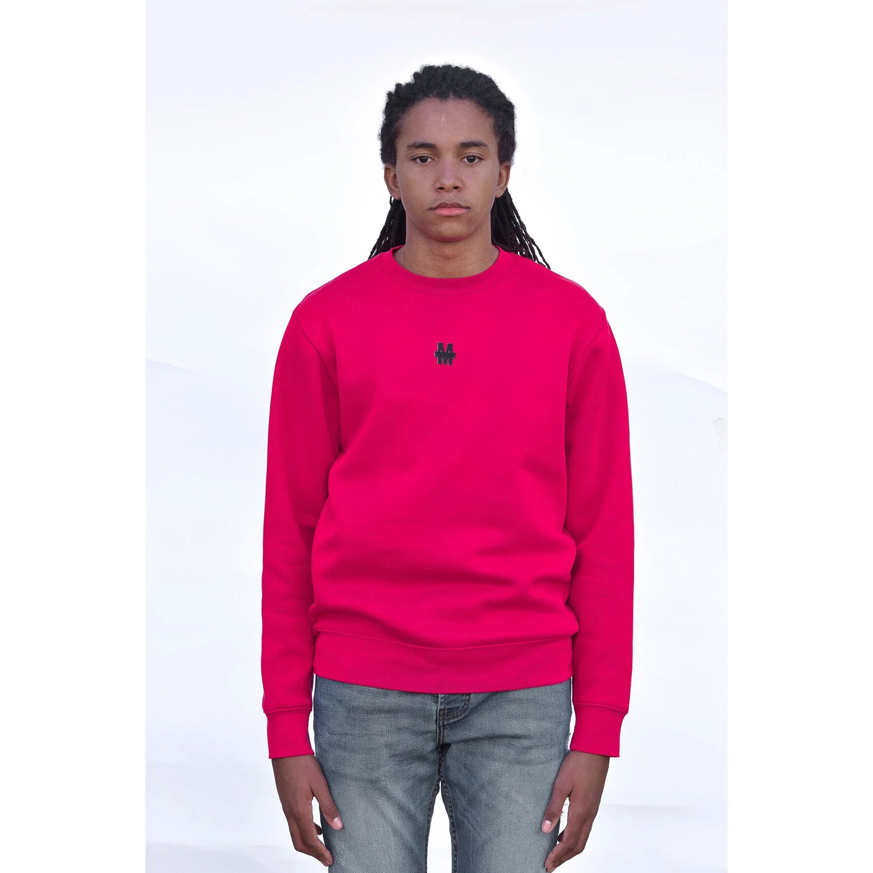 fuchsia pink sweatshirt
