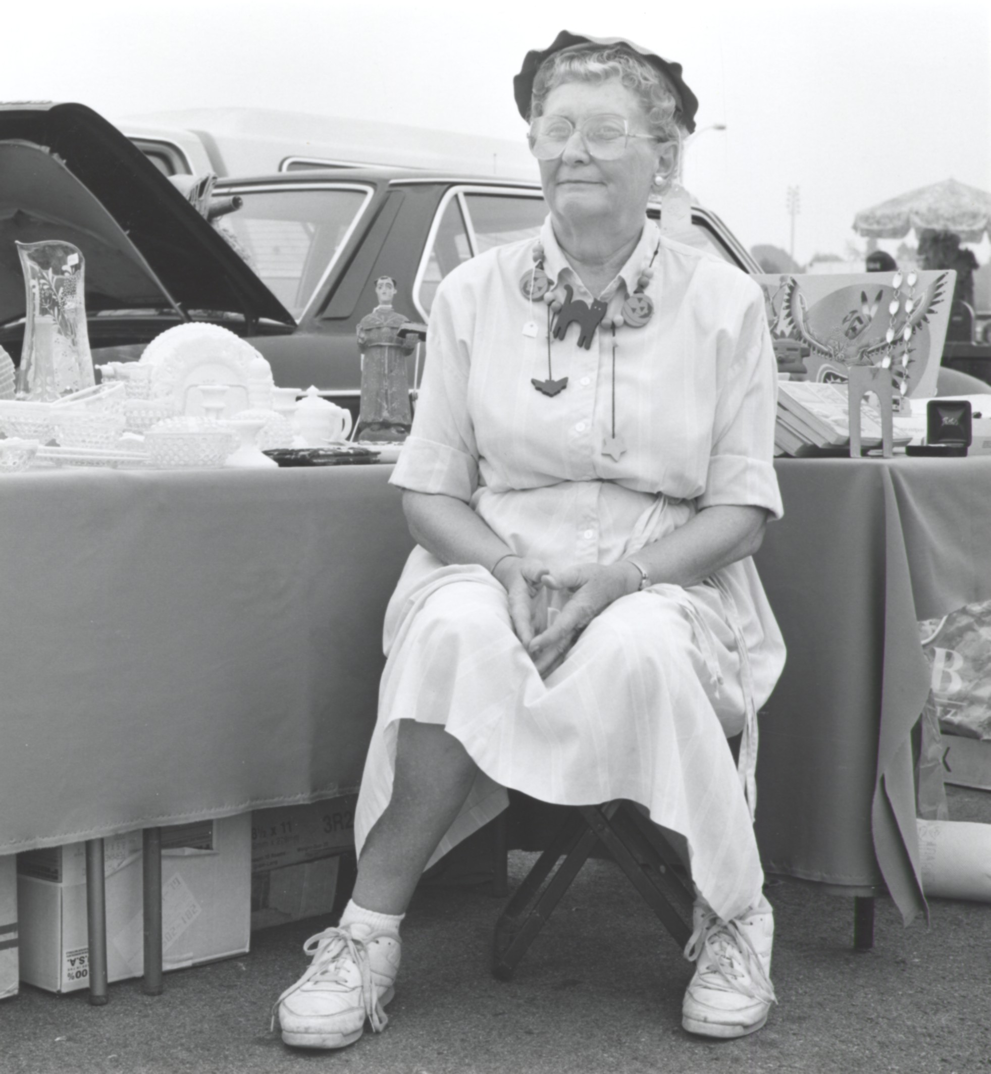 Jeannie Wearing Minnie Pearl Hat - Pasadena CA 1993